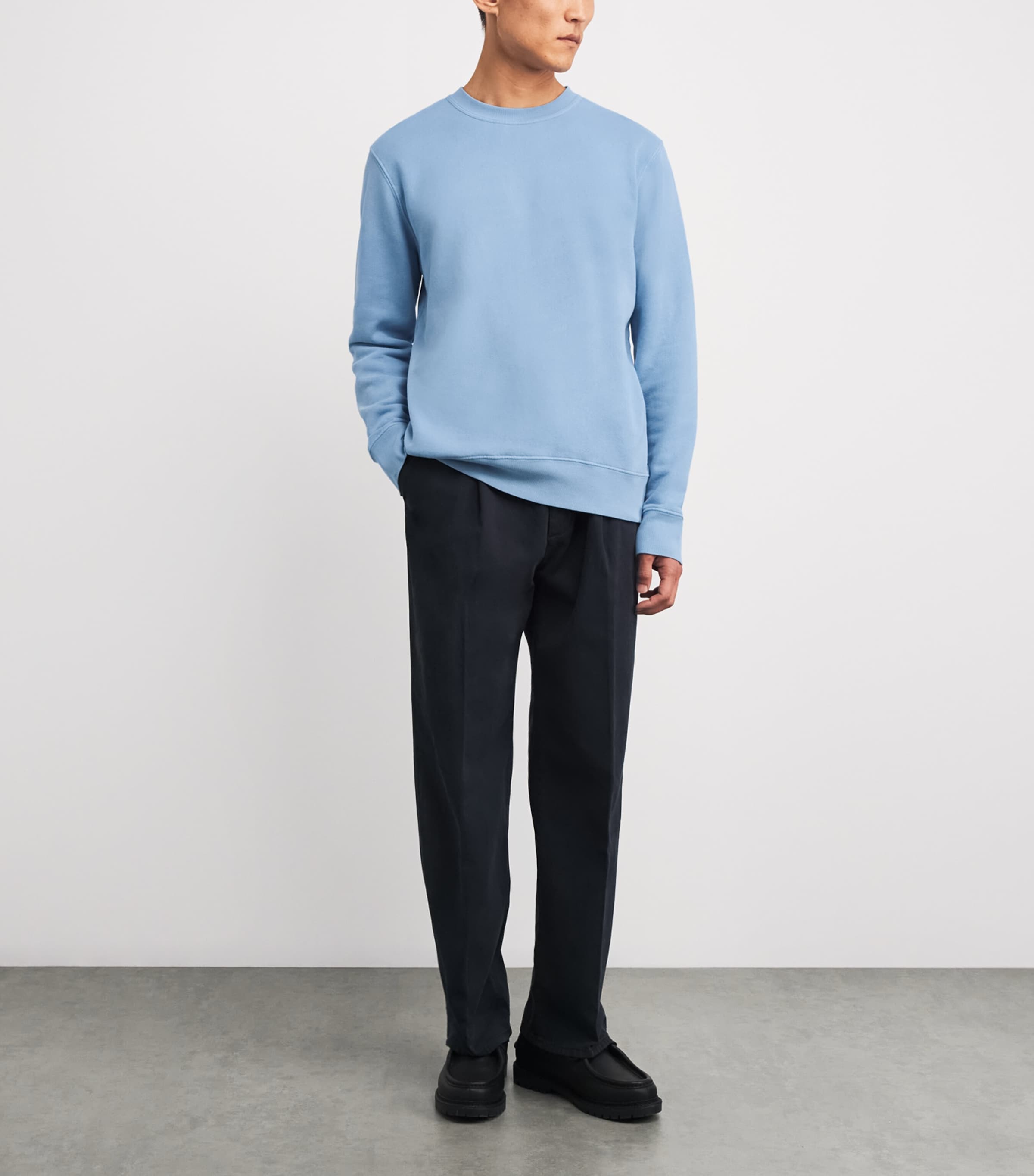 Cotton-Blend Vintage Sweatshirt MSK519C-1478-LTIDG Image 2