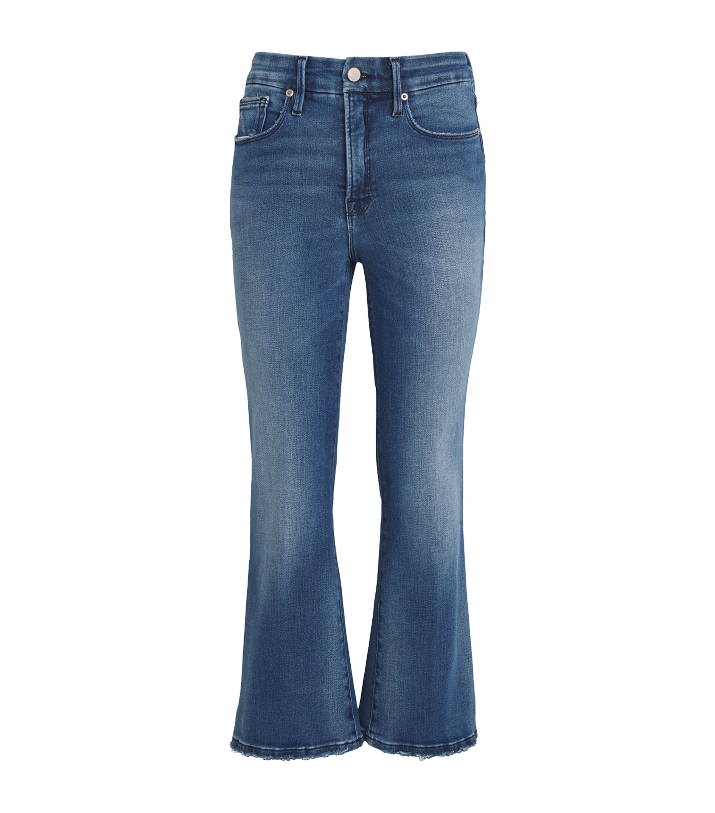 Good American Cropped Good Legs Bootcut Jeans In Blue