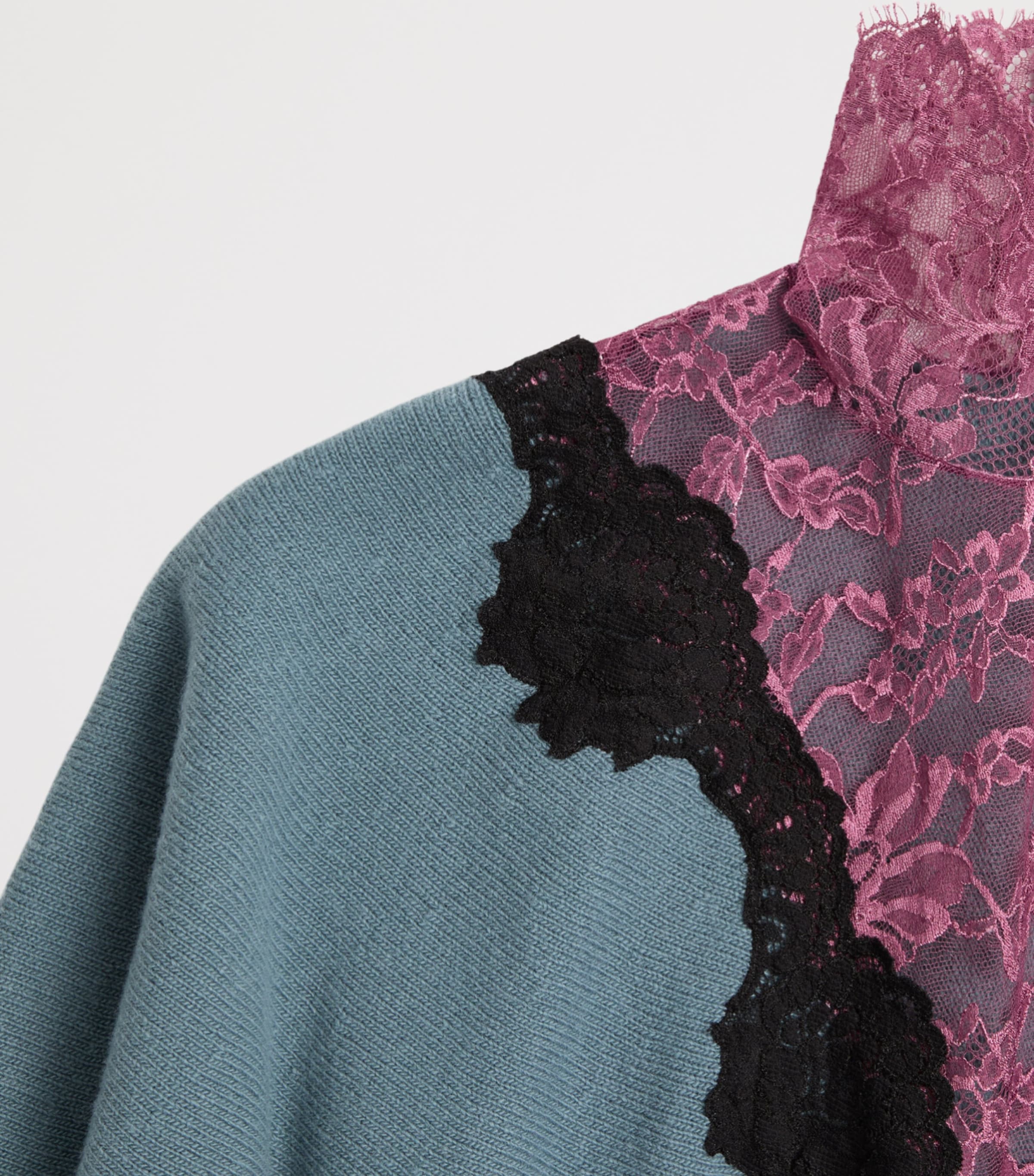 Valentino Womens Wool-Lace High-Neck Sweater Image 8