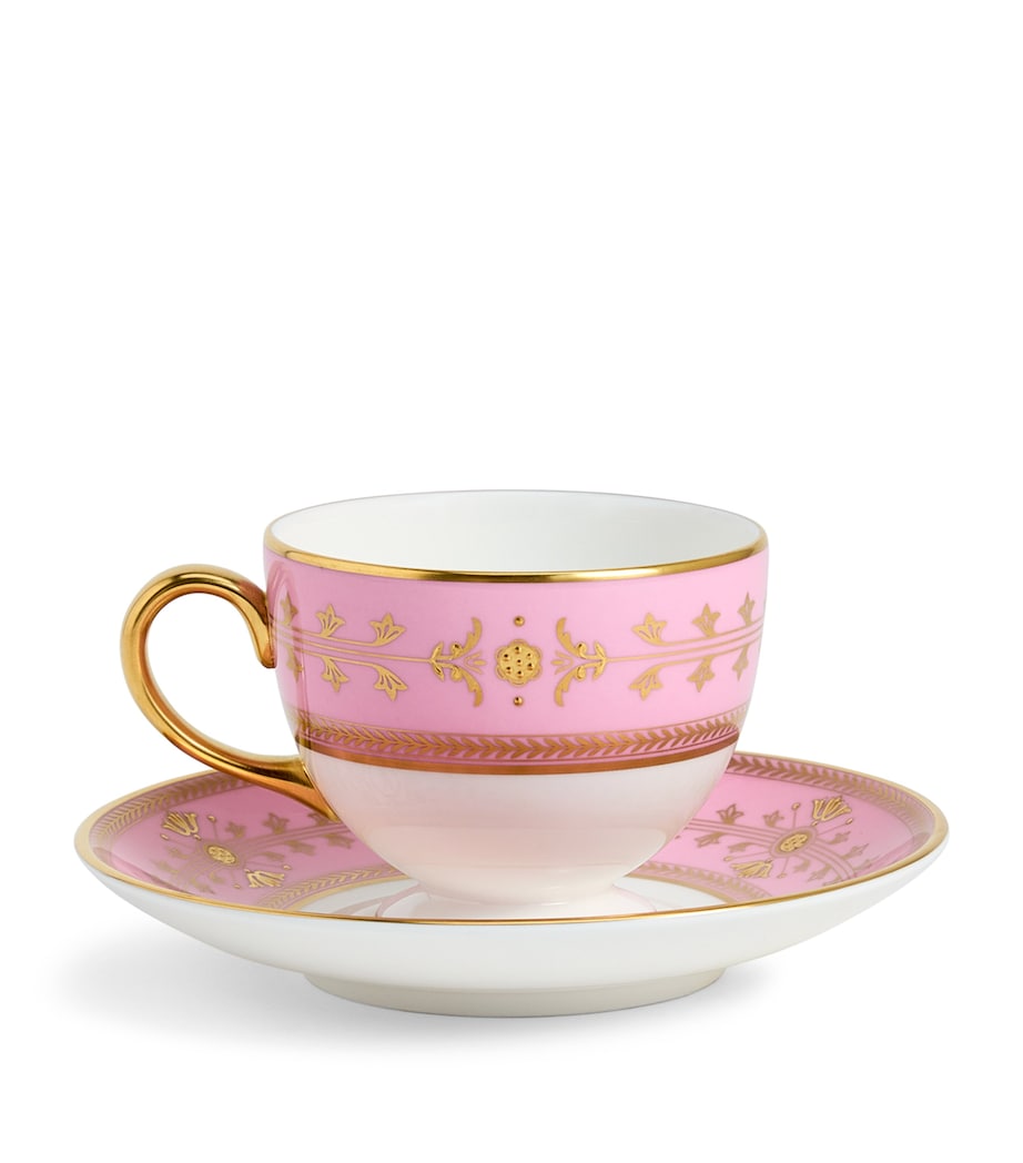 Bone China Bacchus Teacup and Saucer PINK Image 3