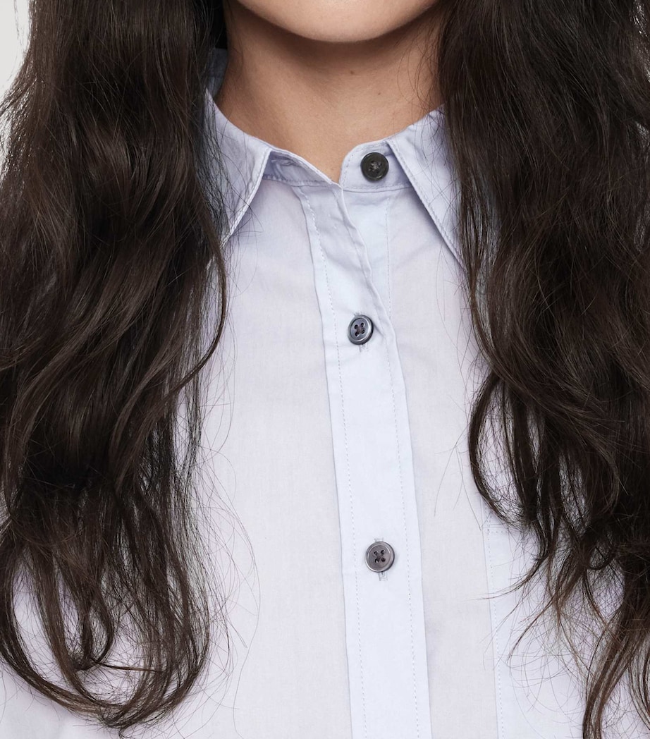 AllSaints Womens Organic Cotton Kaia Oversized Shirt Ice Blue Image 5