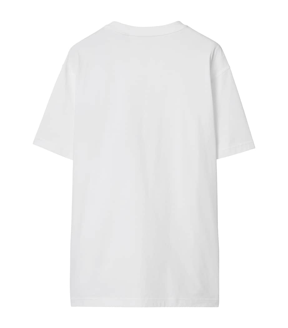 Cotton Check-Pocket T-Shirt WHITE Image 5