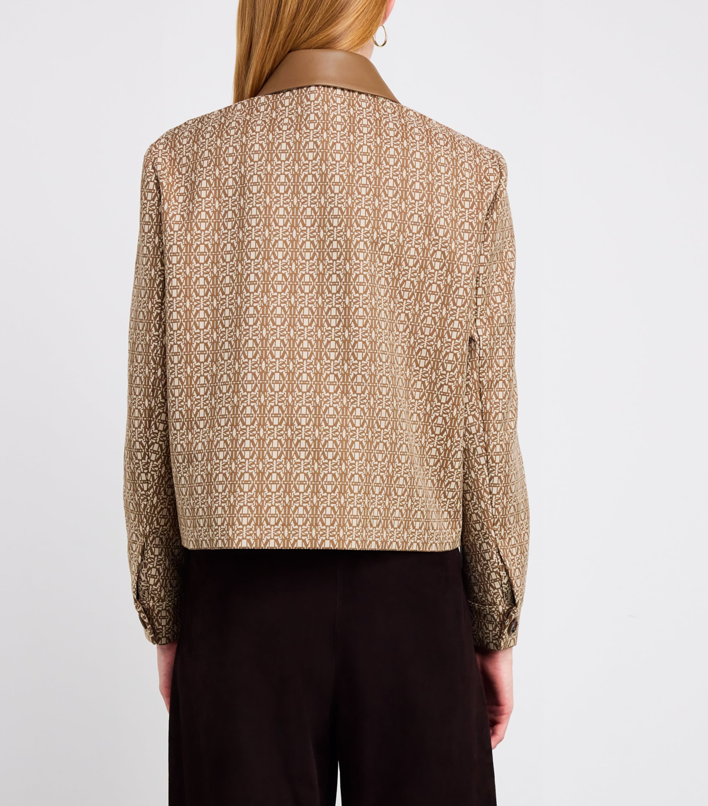 Cotton Monogram Jacket CAMEL Image 4