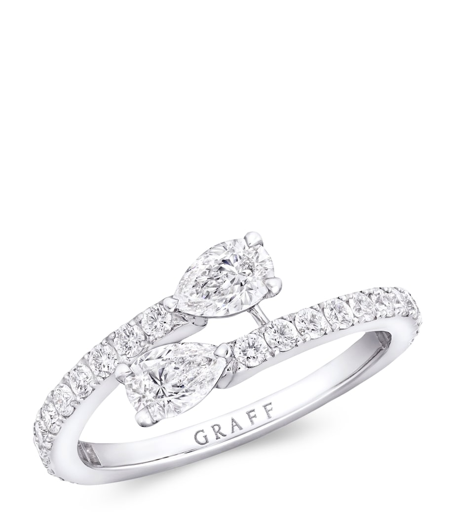 White Gold and Diamond Duet Ring WHITE GOLD Image 1