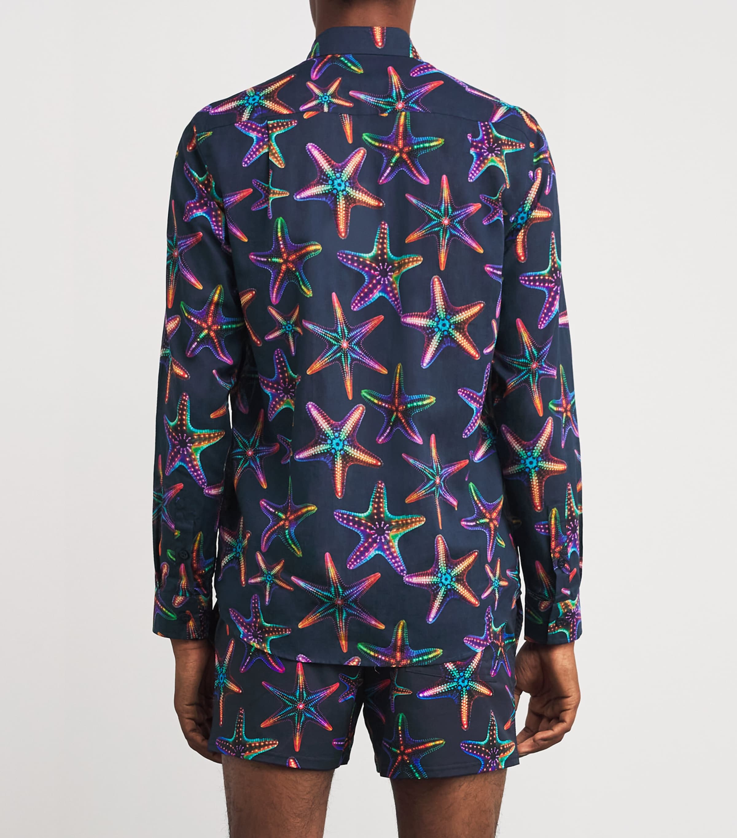 Cotton Disco Caracal Shirt 390-NAVY Image 4