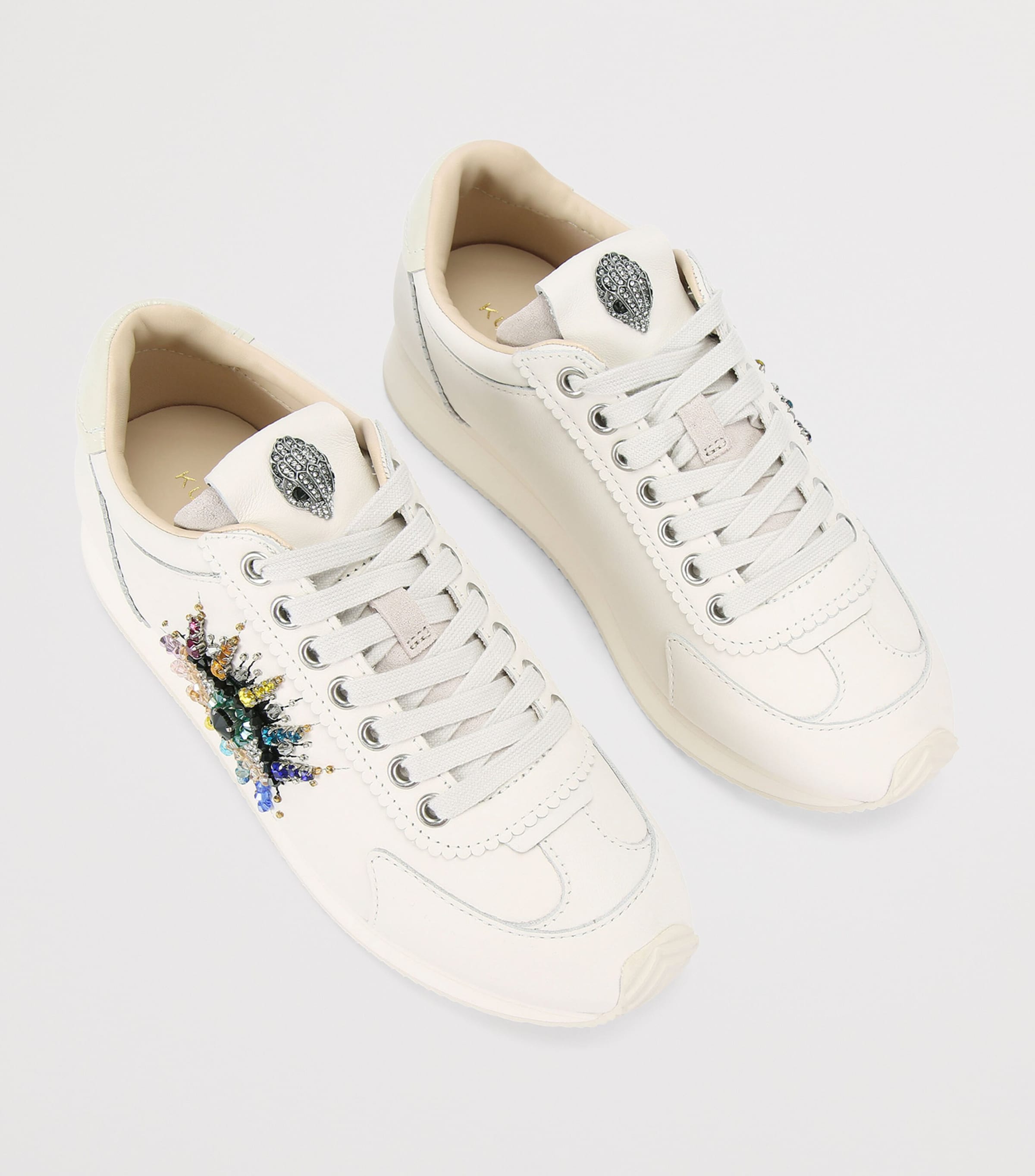 Kurt Geiger London Leather Islington Eye Low-Top Sneakers White/comb Image 4