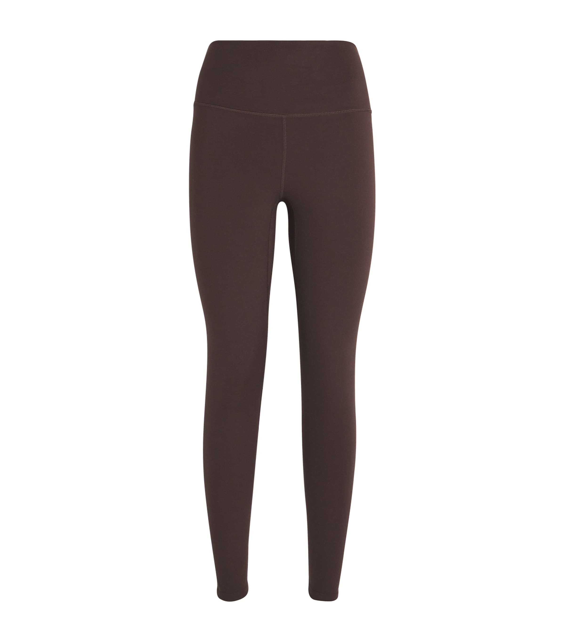 Varley Always High Recycled Polyester-blend Leggings In Brown
