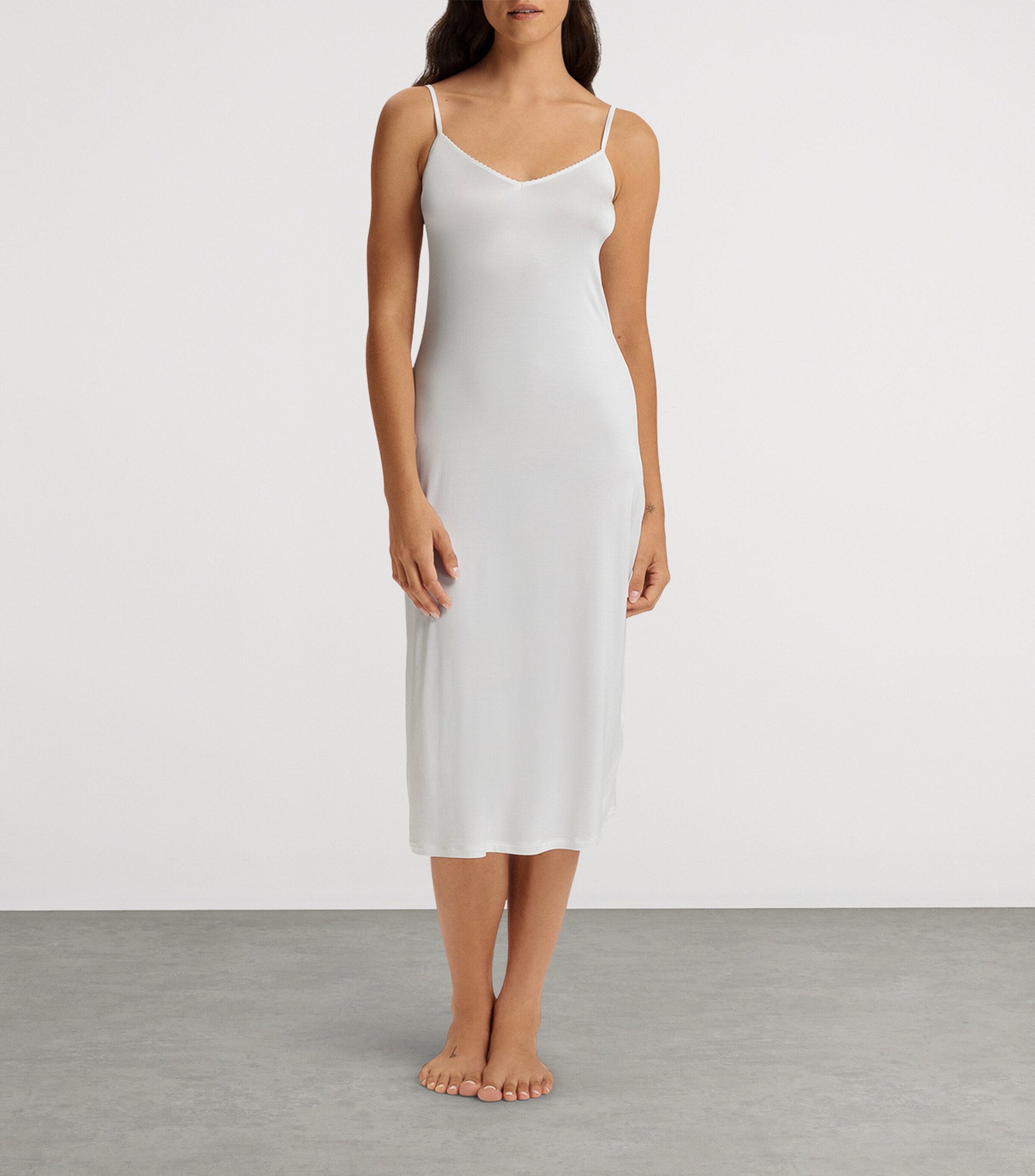 Satin Midi Dress OFF WHITE Image 2