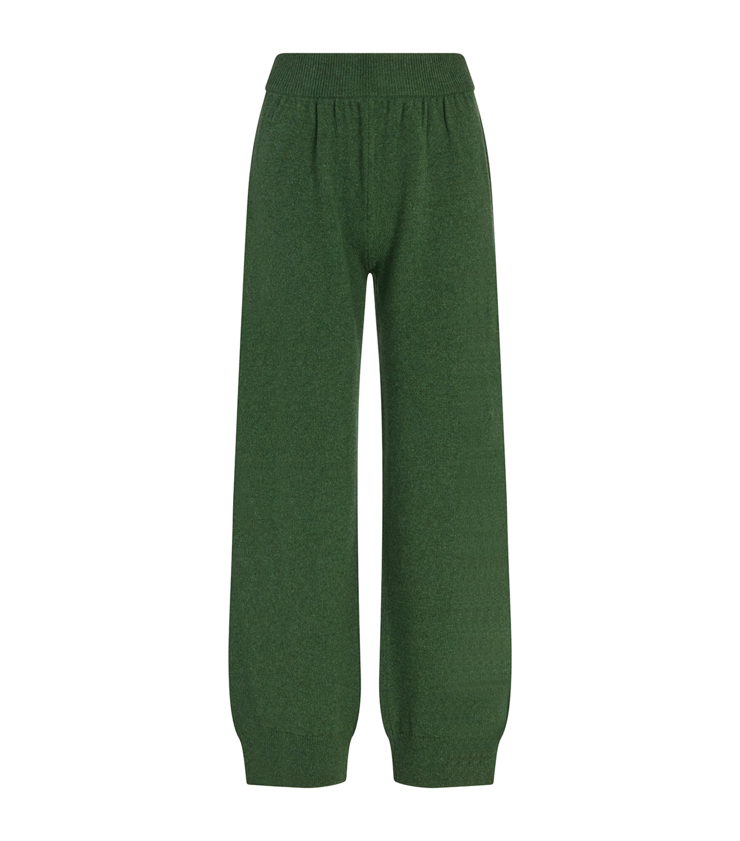 Barrie Cashmere Tapered Trousers In Green