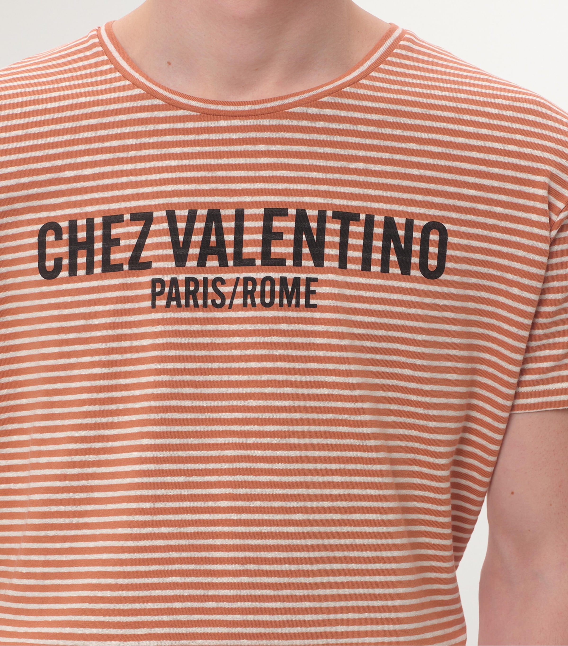 Valentino Cotton Chez Valentino Striped T-Shirt | Harrods US