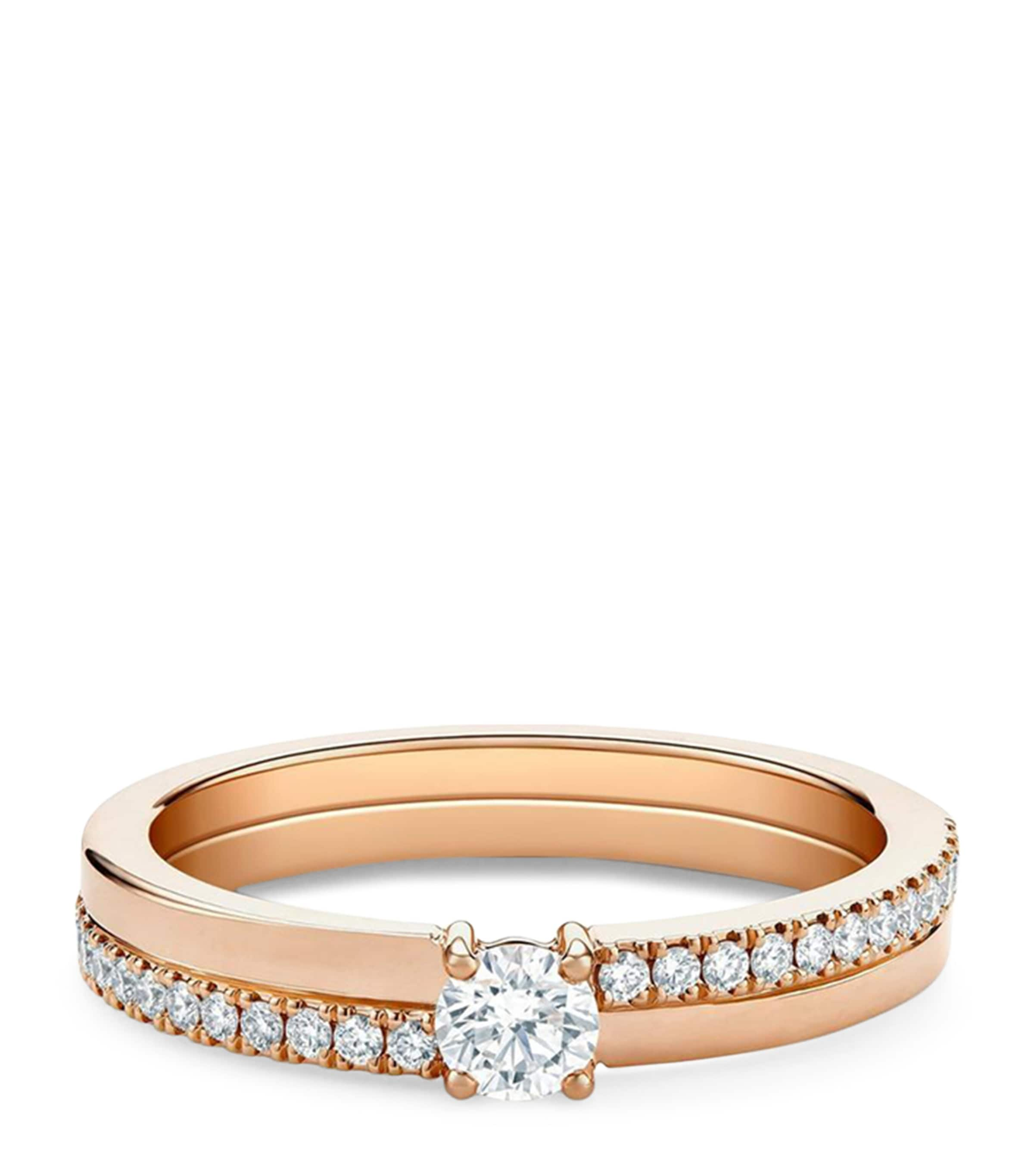 Shop De Beers Rose Gold And Diamond Bridal The Promise Solitaire Ring