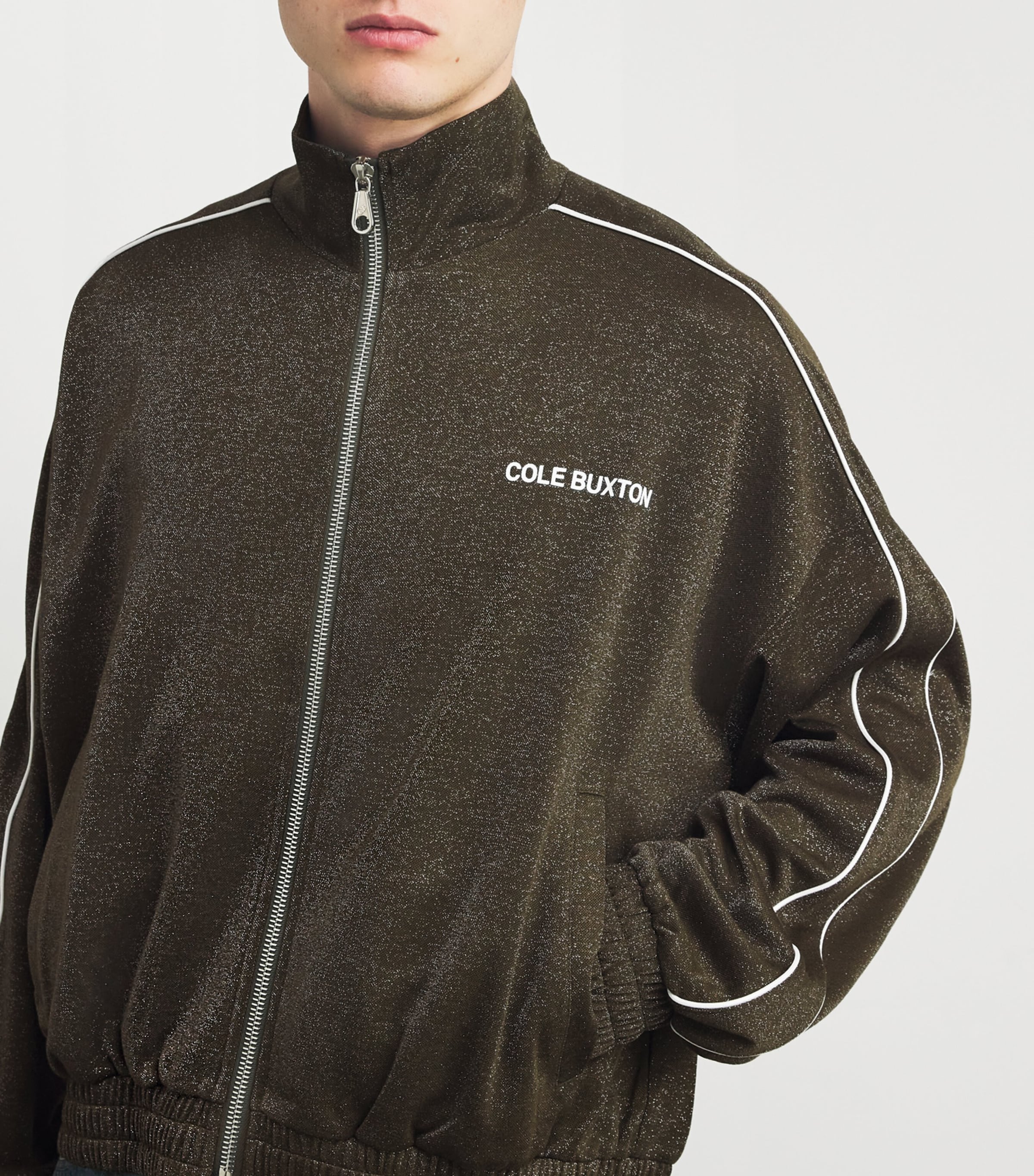 Glitter Track Jacket 680 KHAKI Image 6