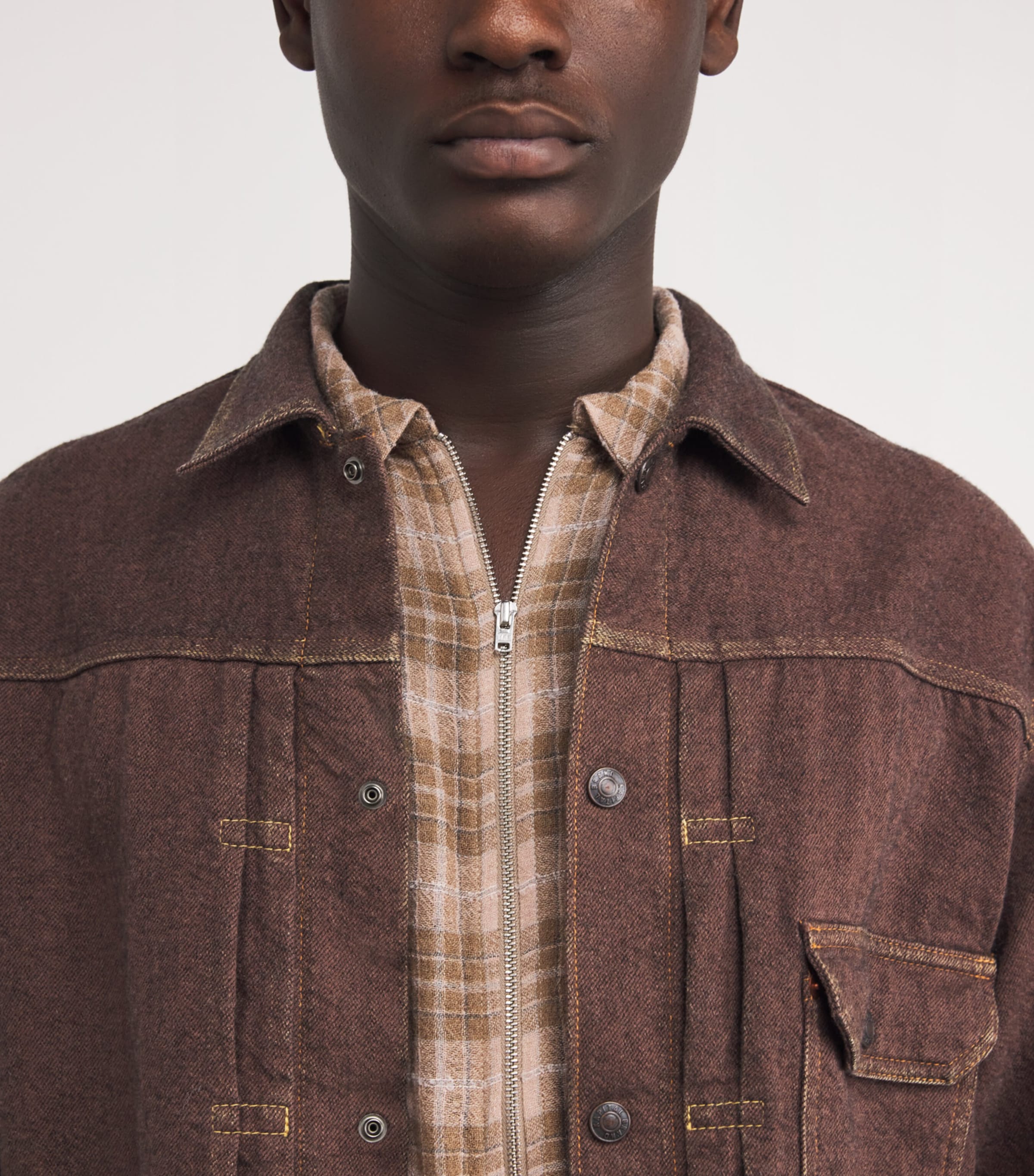 Cotton-Wool Twill Jacket BROWN Image 6