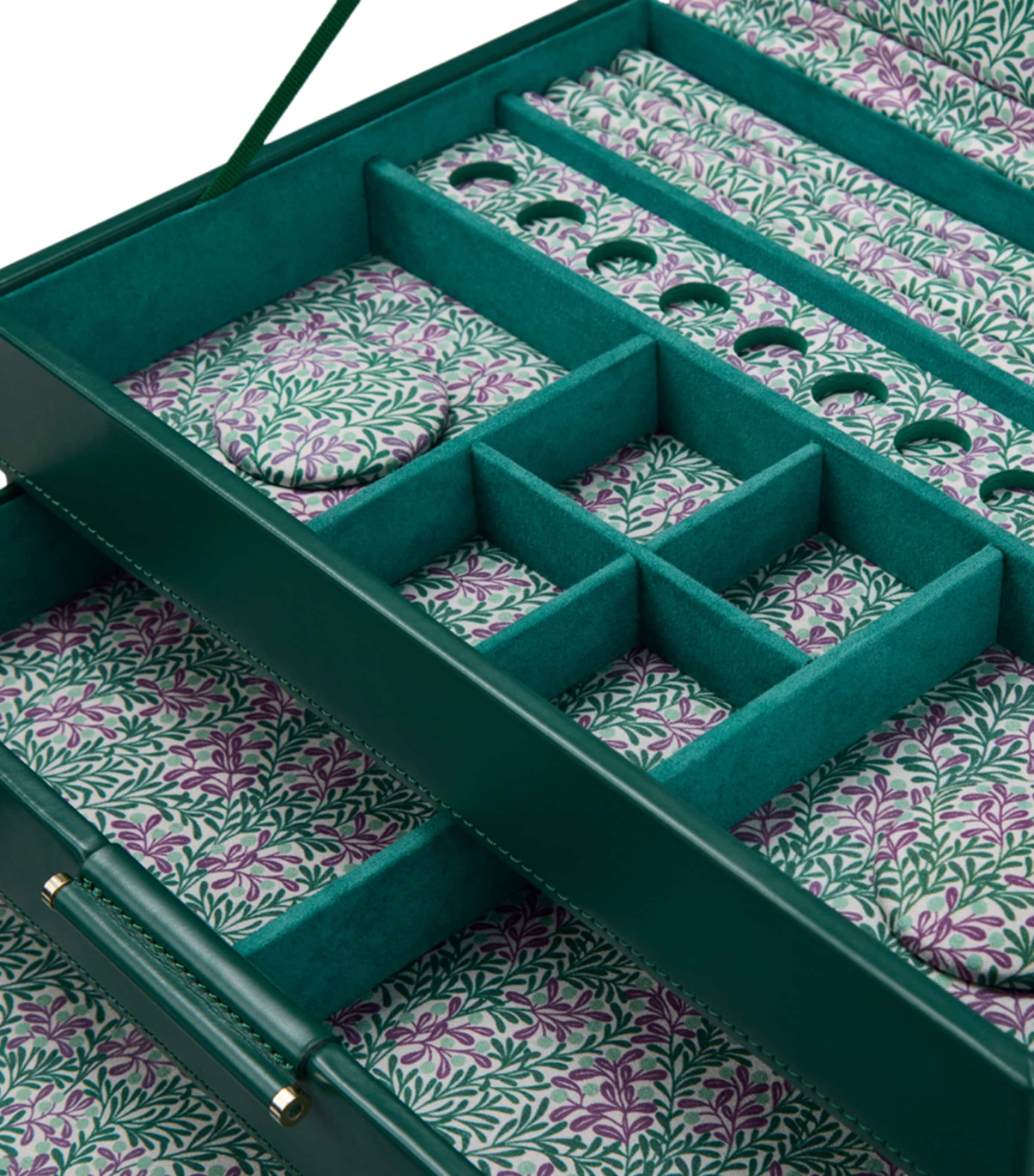 WOLF x Fiona Howard Sophia Multi-Drawer Jewellery Box Frst Grn Frut Boticl Image 5