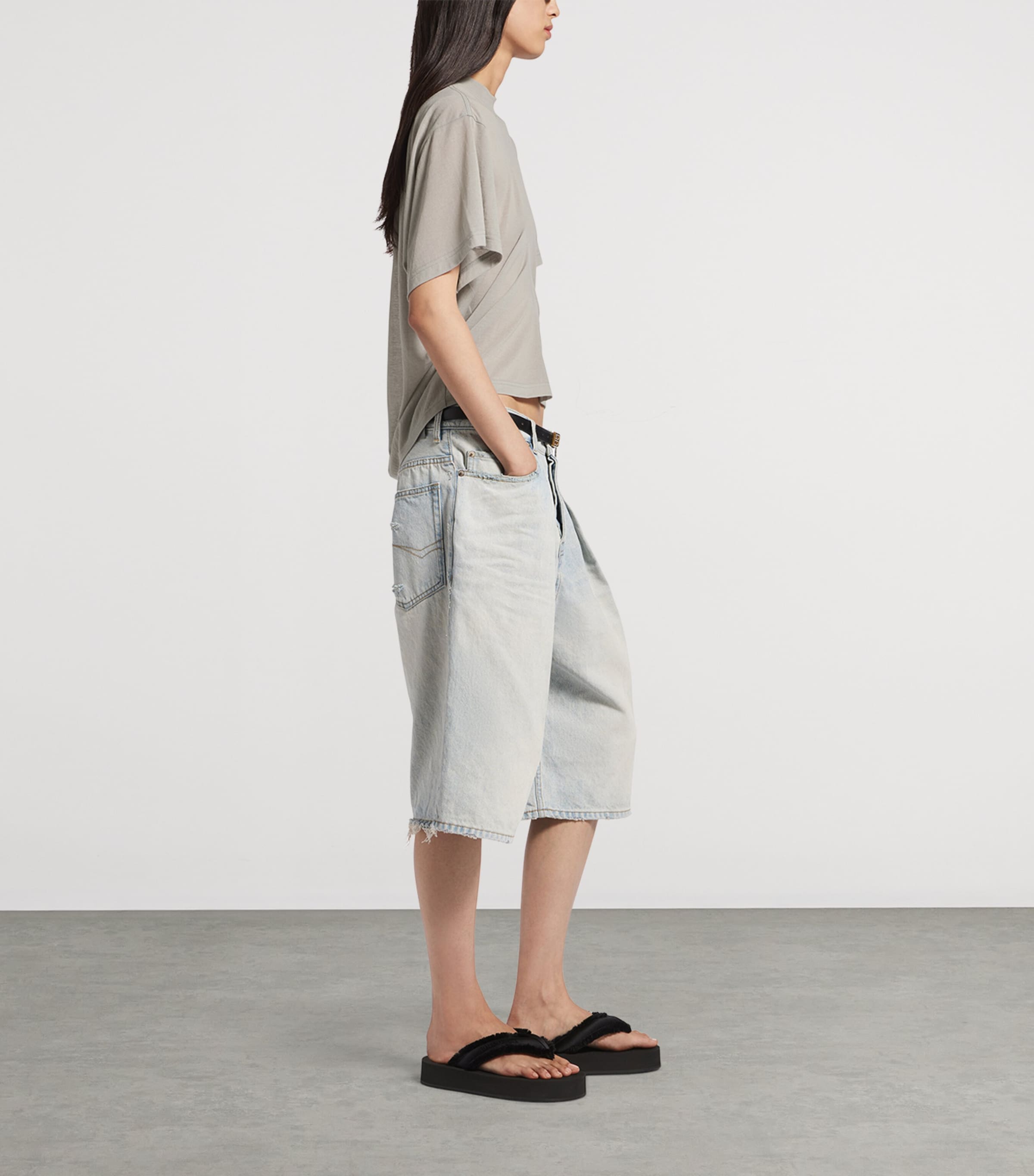 Balenciaga Womens Cotton Transparent T-Shirt Image 4
