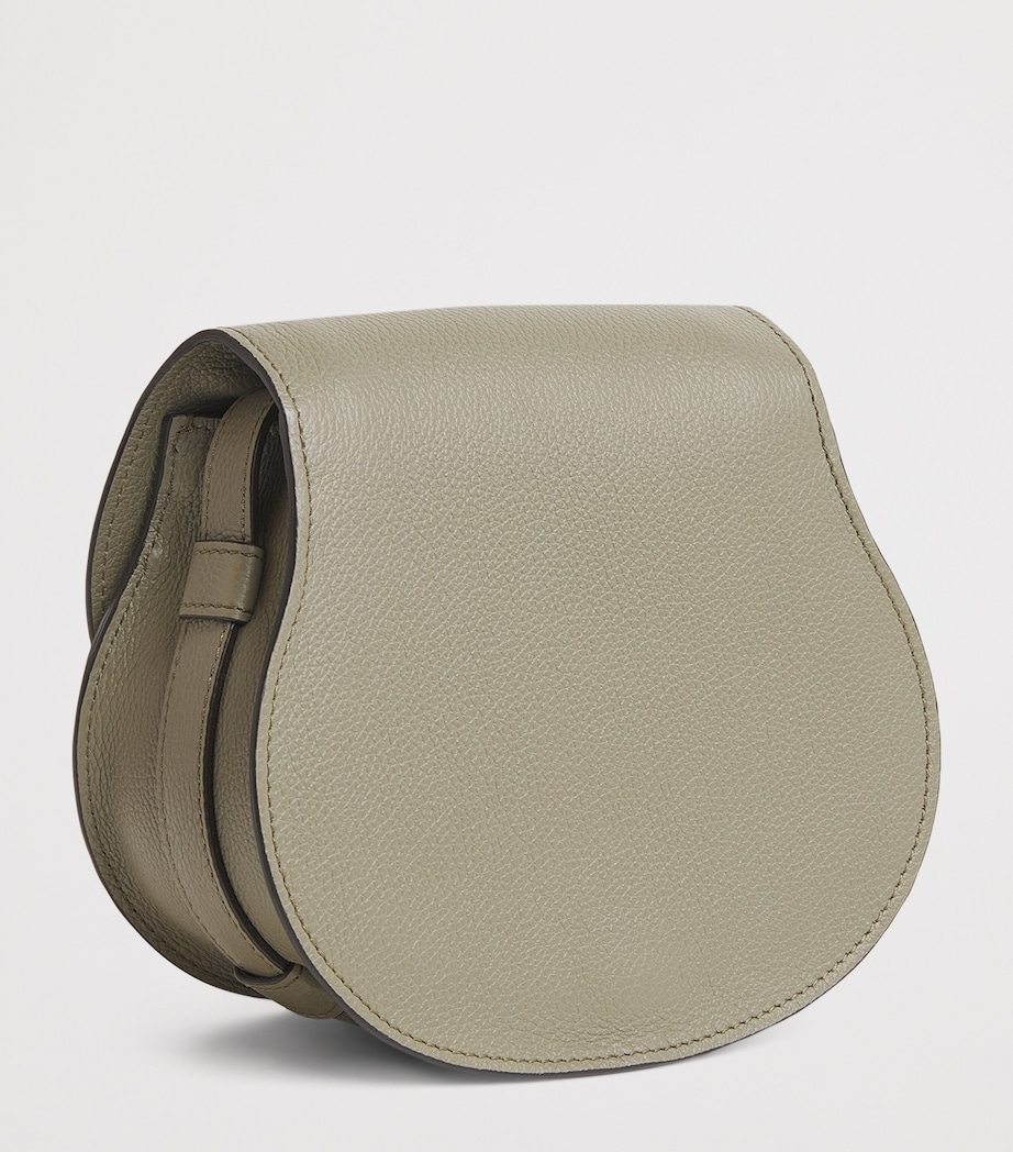 Small Leather Marcie Saddle Bag ALOE GREEN Image 3