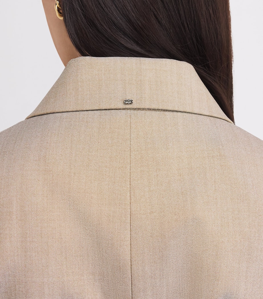 Virgin Wool Sleeveless Blazer 001 BEIGE SHADED Image 4