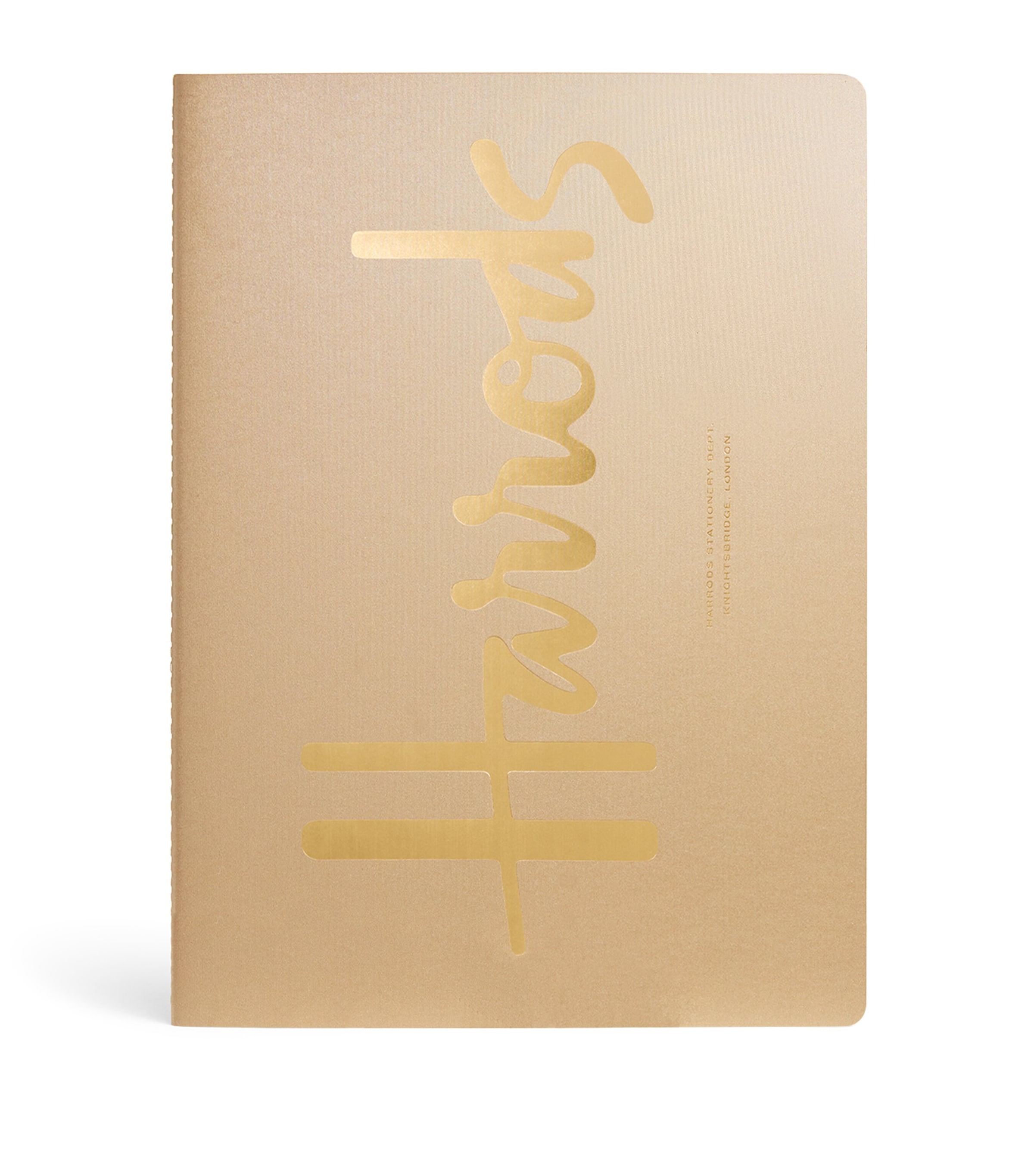 Harrods Logo Notebook In Gold