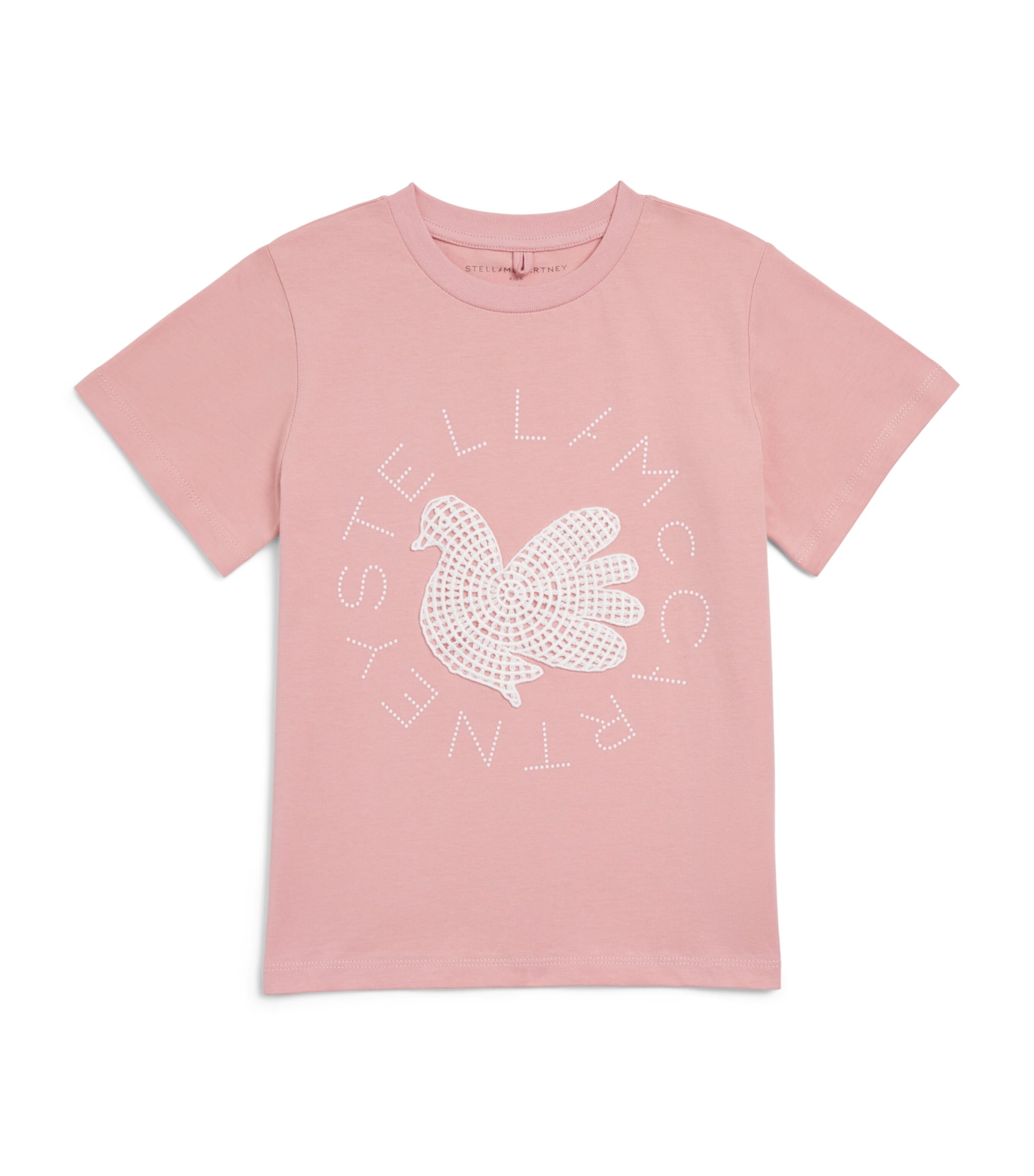 Stella McCartney Kids Cotton Dove T-Shirt (3-14 Years) Pink Image 1