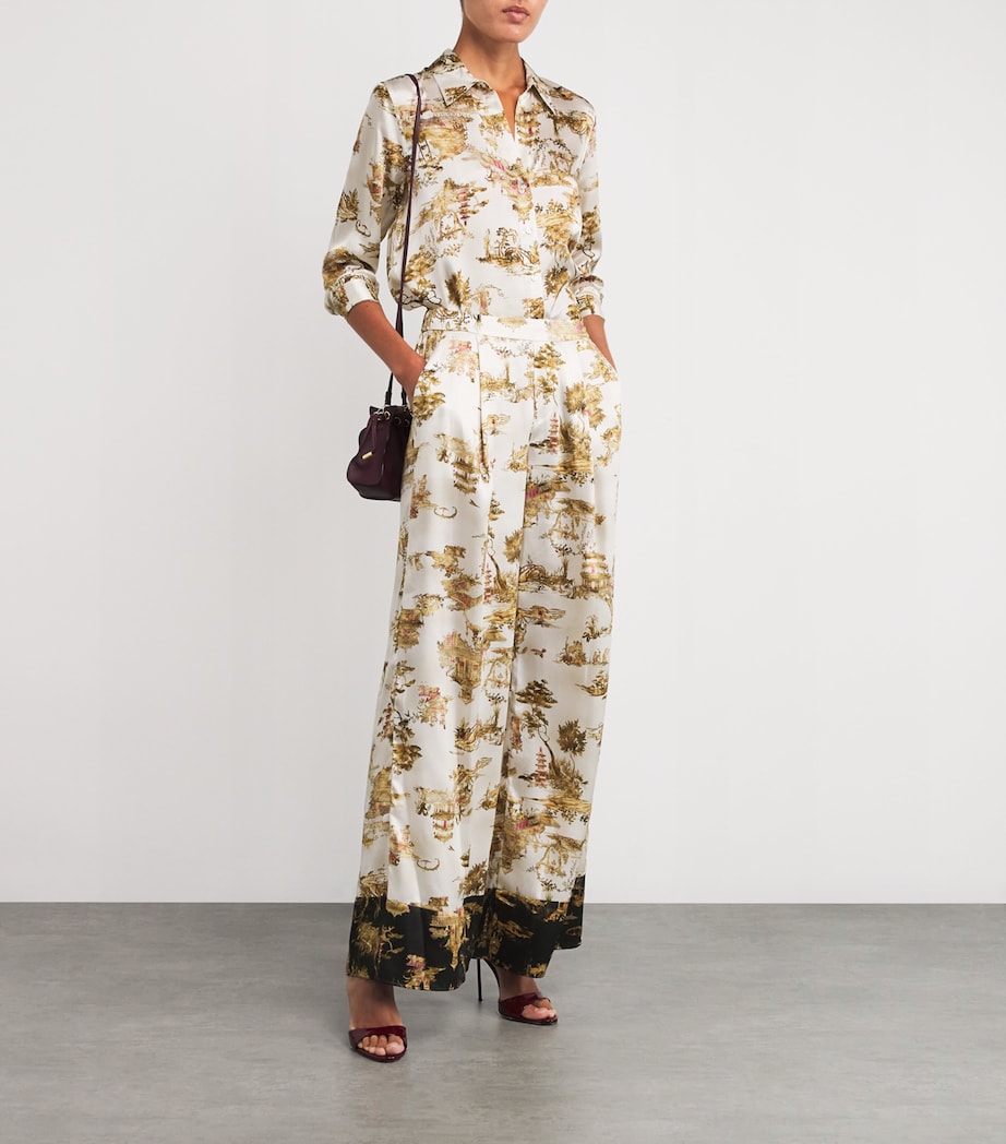 Pleated Tavia Wide-Leg Trousers EMCS ECR MLTI CHNSRI Image 2