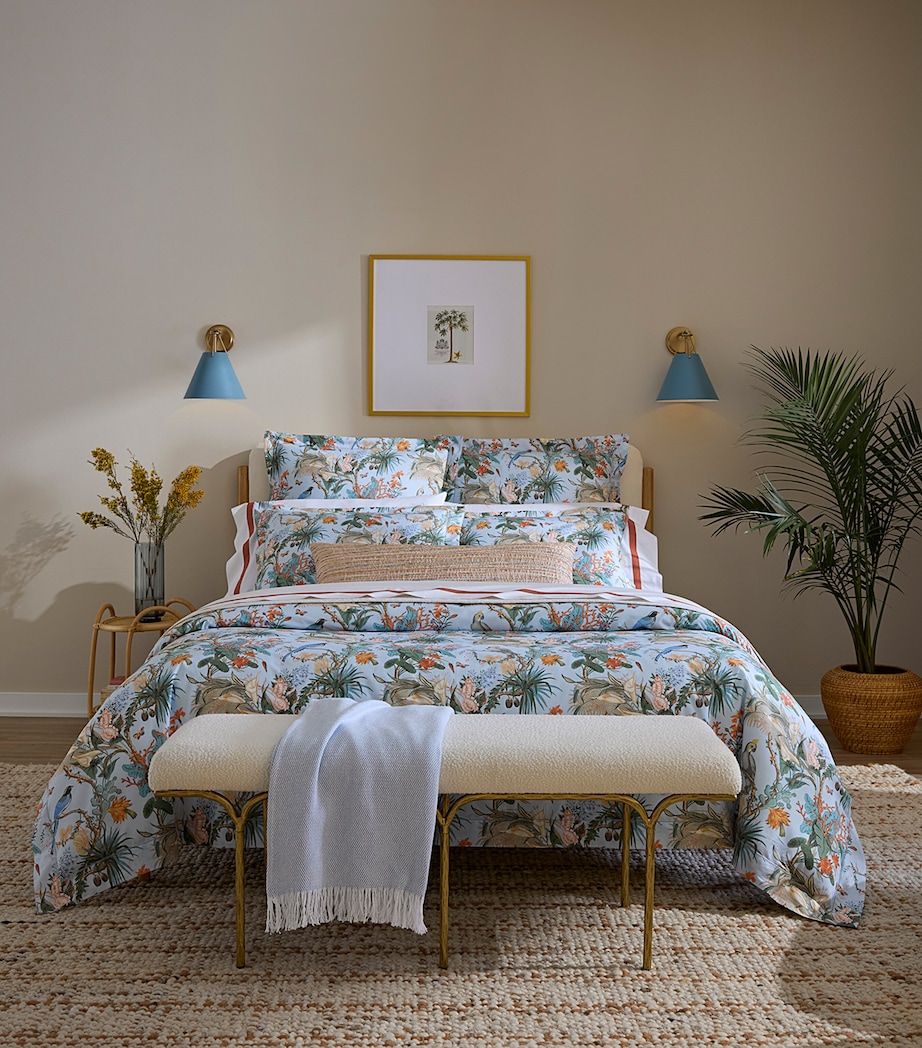 Sferra x Scalamandré Cotton Cinque Terra Super-King Duvet Cover (260cm x 220cm) Sky Image 2
