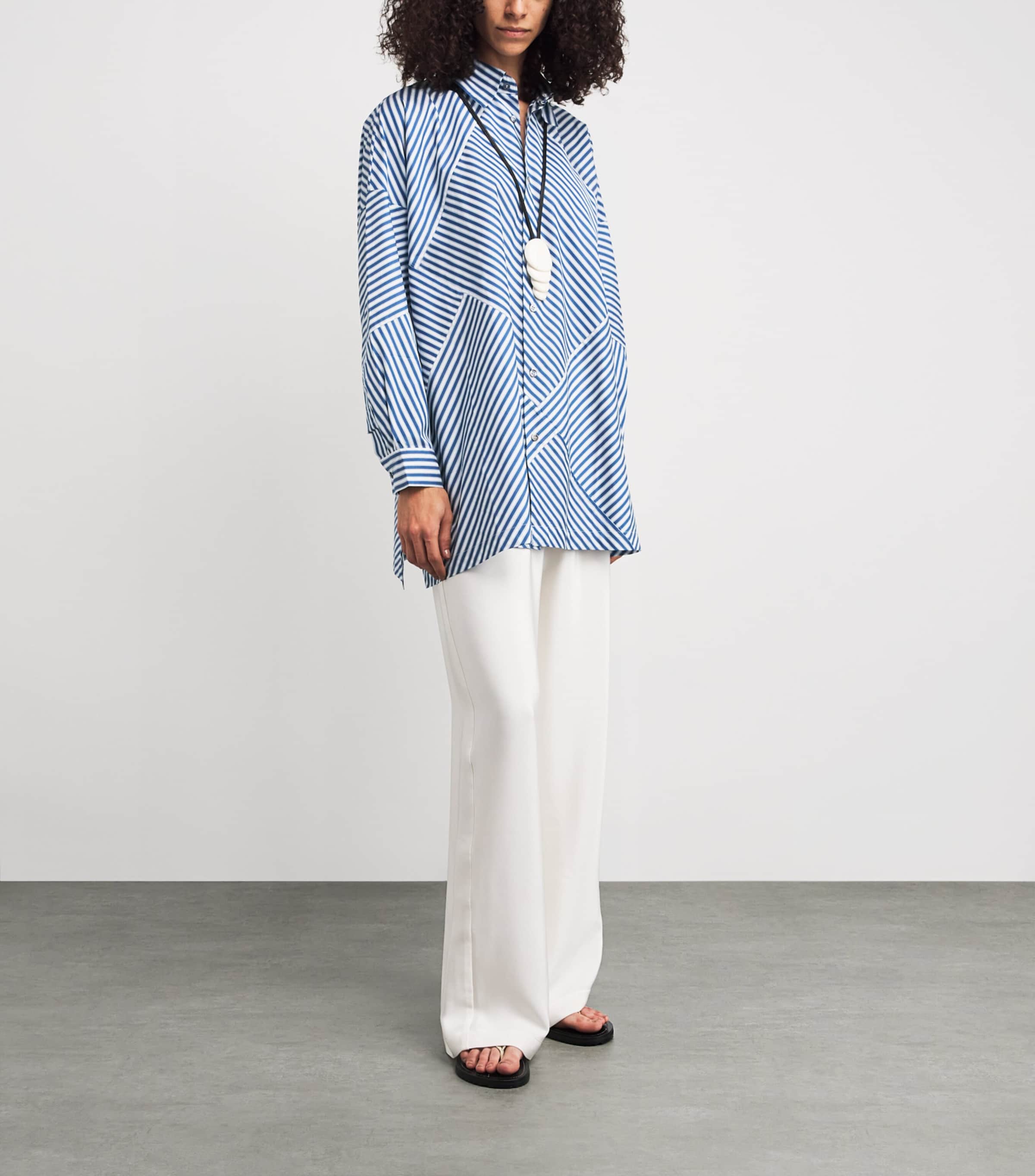 Stripe Wide A-Line Shirt INKY Image 2