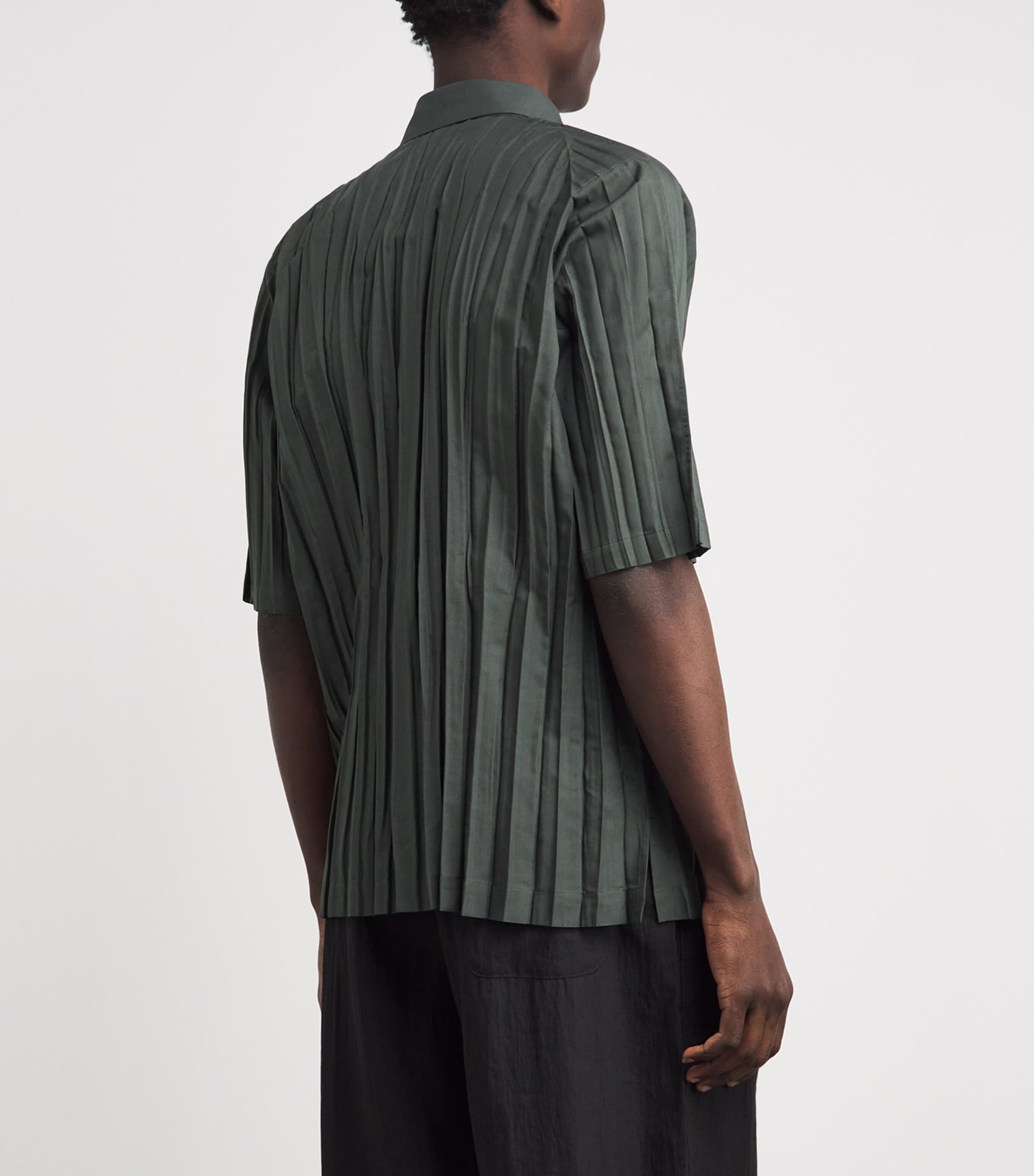 IM MEN Grey Wrinkle Short-Sleeve Oversized Shirt | Harrods US