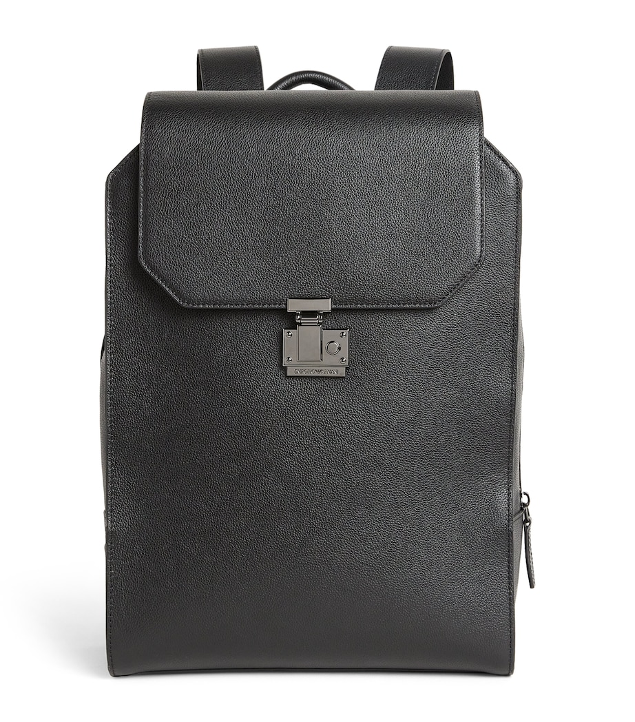 Tumbled Leather Flapped Backpack 80648 Image 1