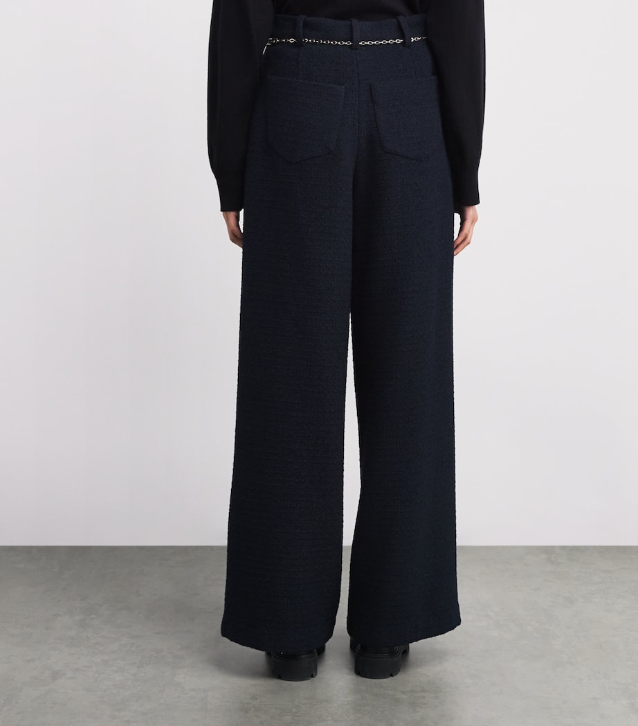 Bouclé Chain Trousers NAVY Image 4