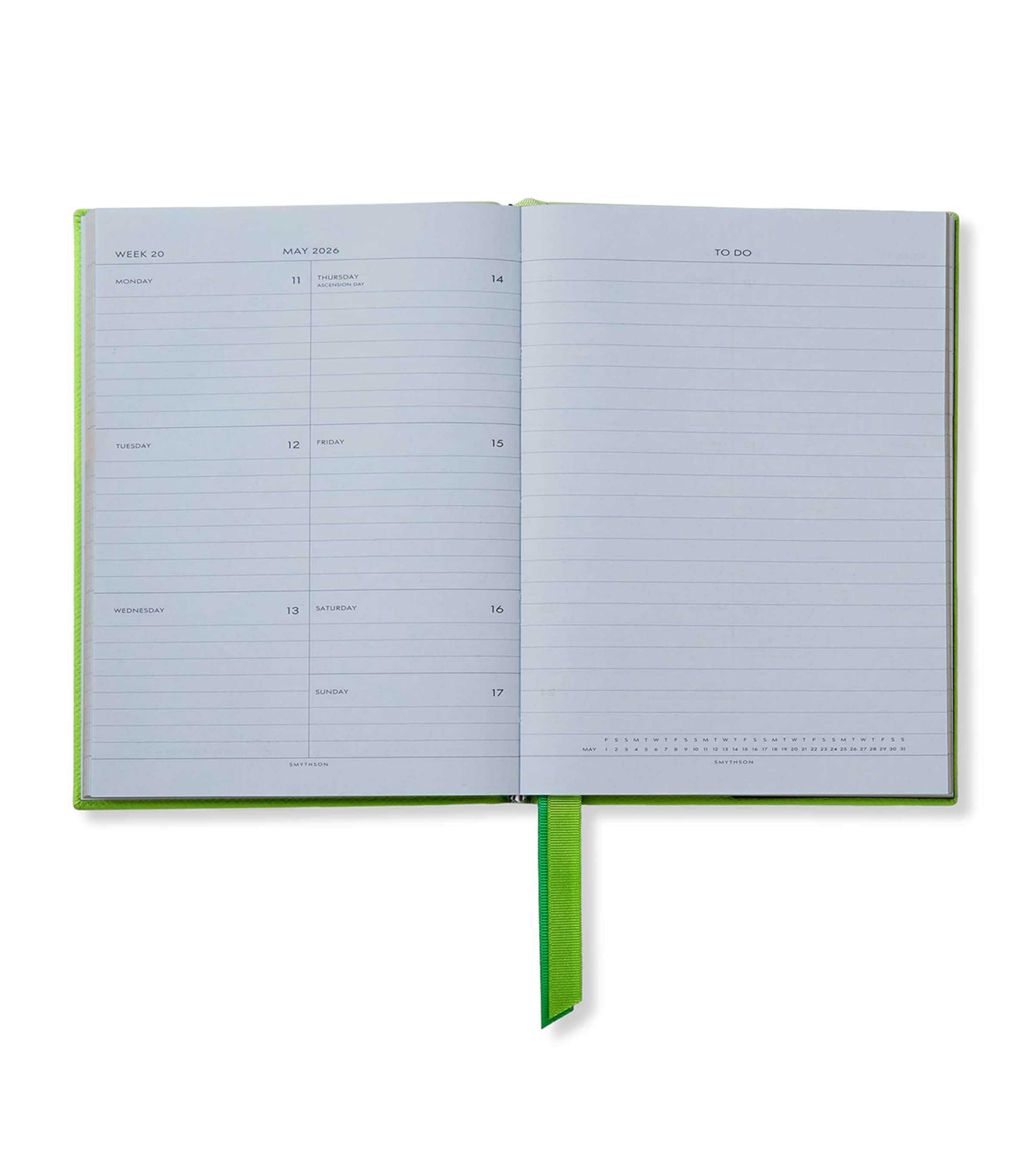 Smythson Leather Soho Planner Apple Green Image 2