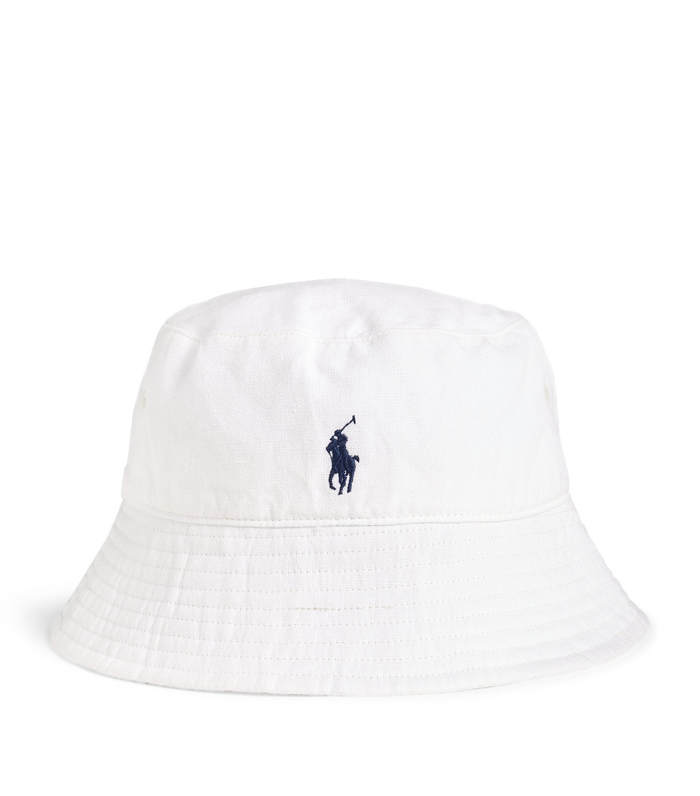 Polo Ralph Lauren Linen Polo Bucket Hat In White