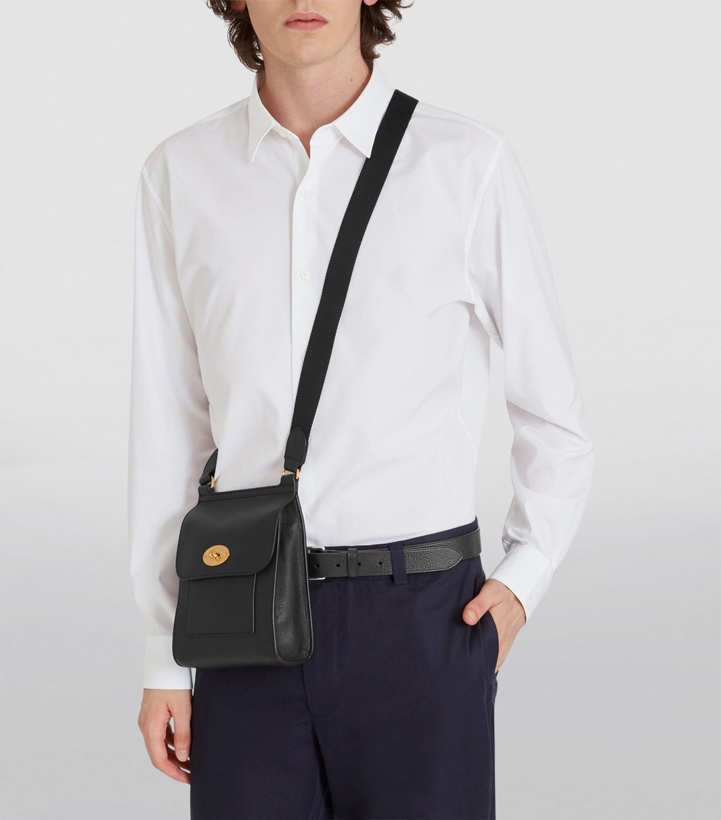 Small Leather Antony Cross-Body Bag BLACK Image 2