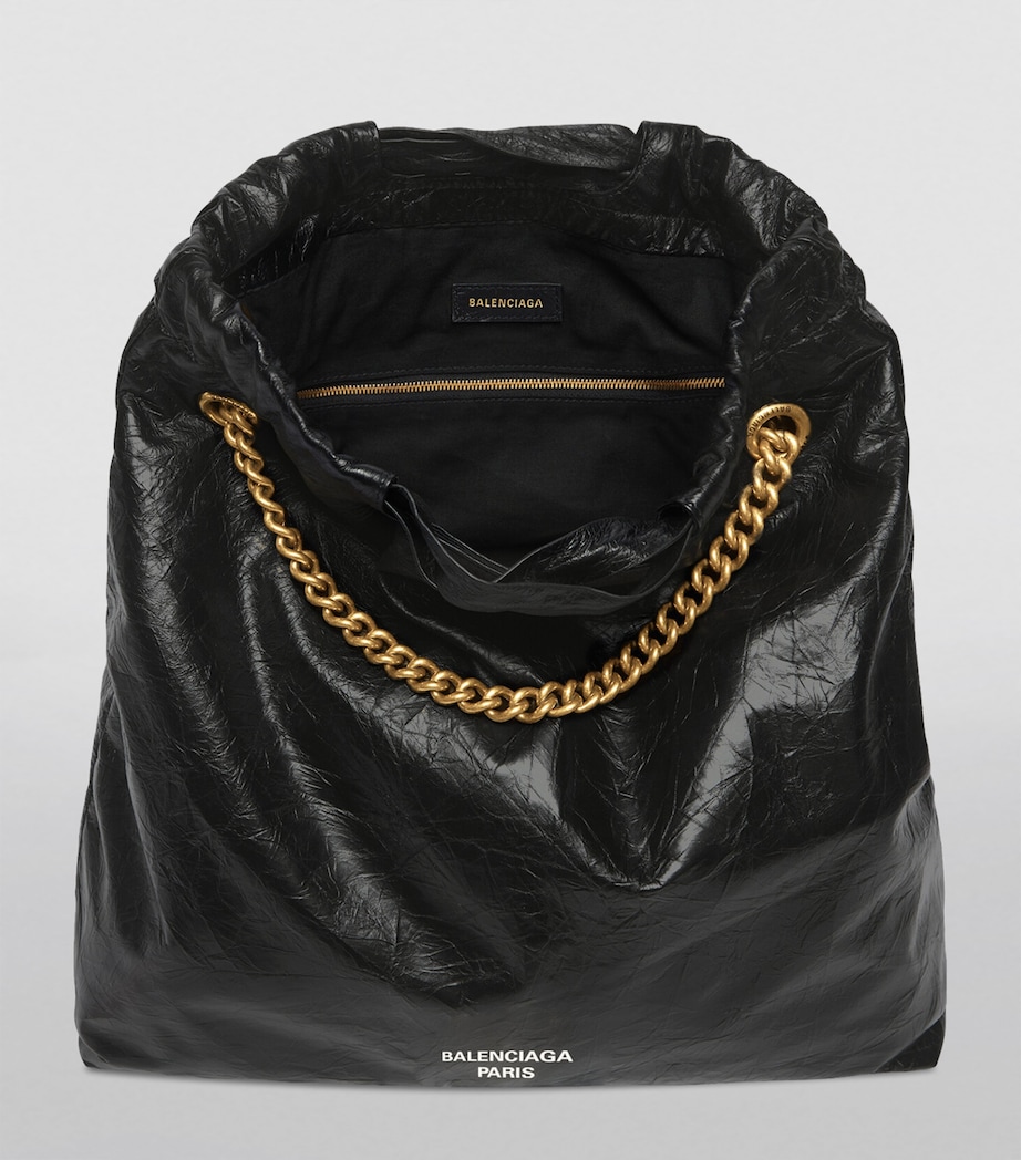 Medium Leather Crush Tote Bag 1000 Image 8