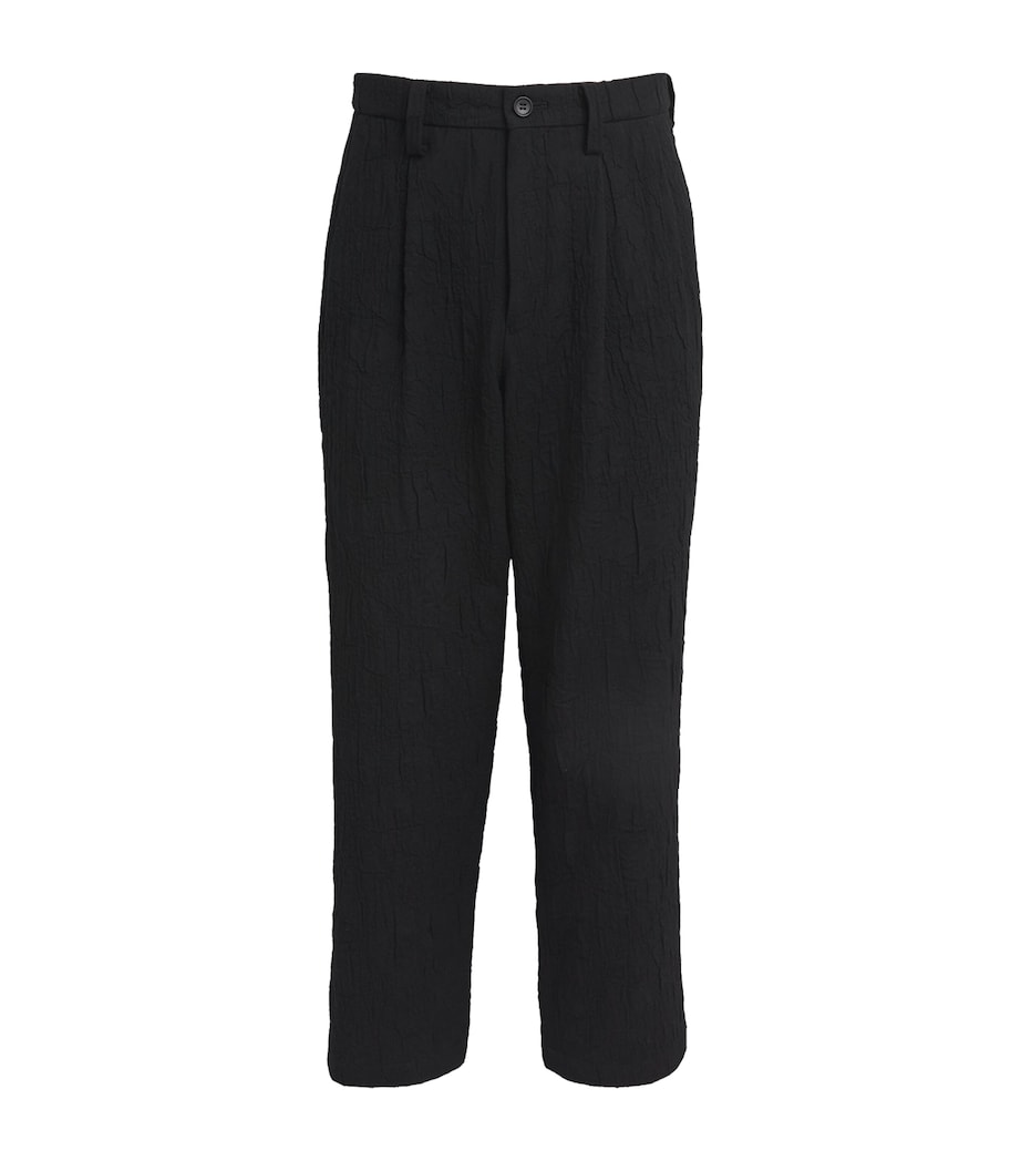 Jacquard Shrink Trousers 15-BLACK Image 1