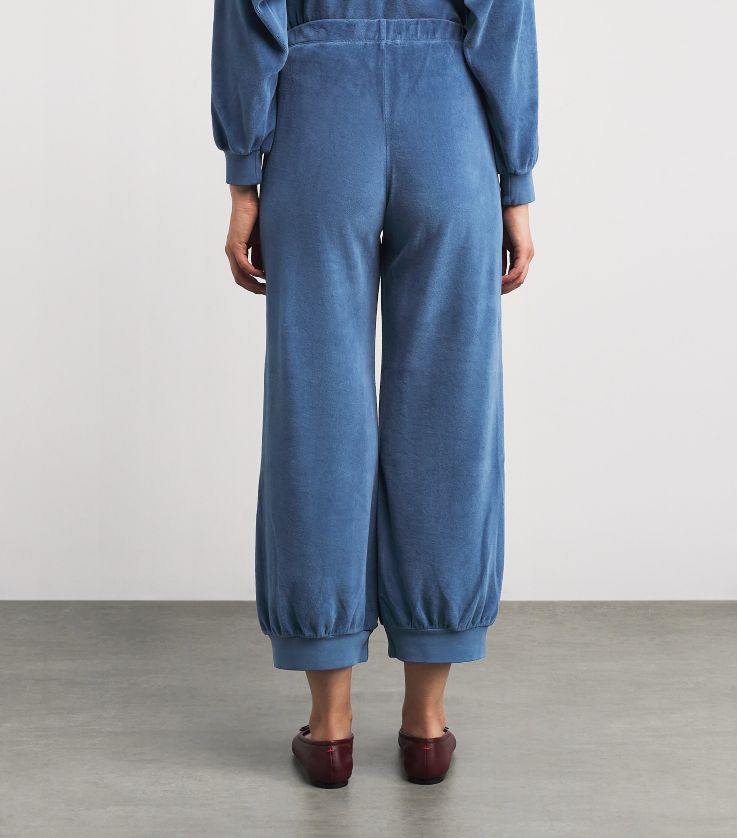 Cotton-Blend Harem Sweatpants PROVENCE BLUE Image 4