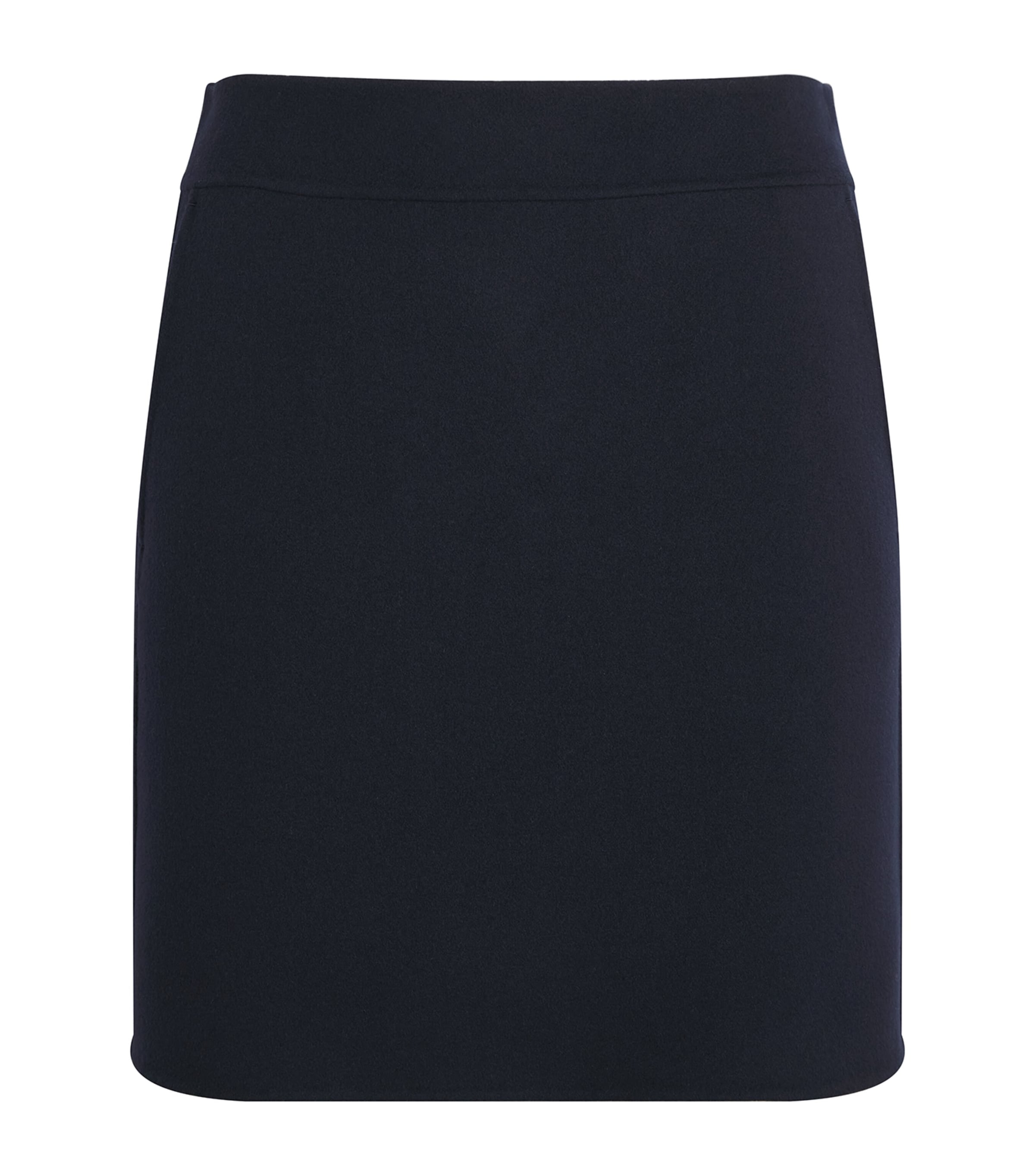 Max Mara Virgin Wool Mini Skirt In Blue