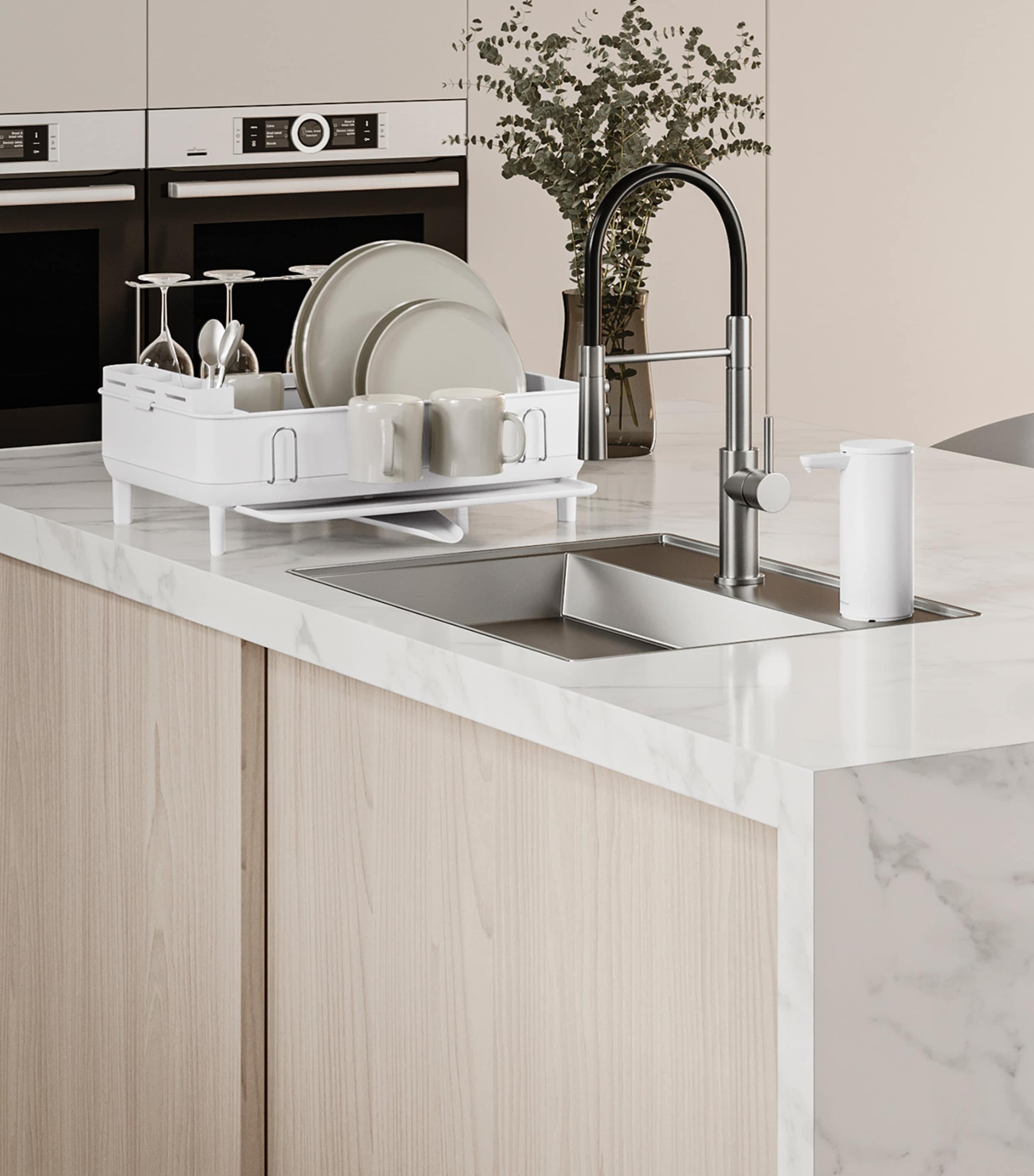 Steel Frame Dish Rack WHITE Image 3