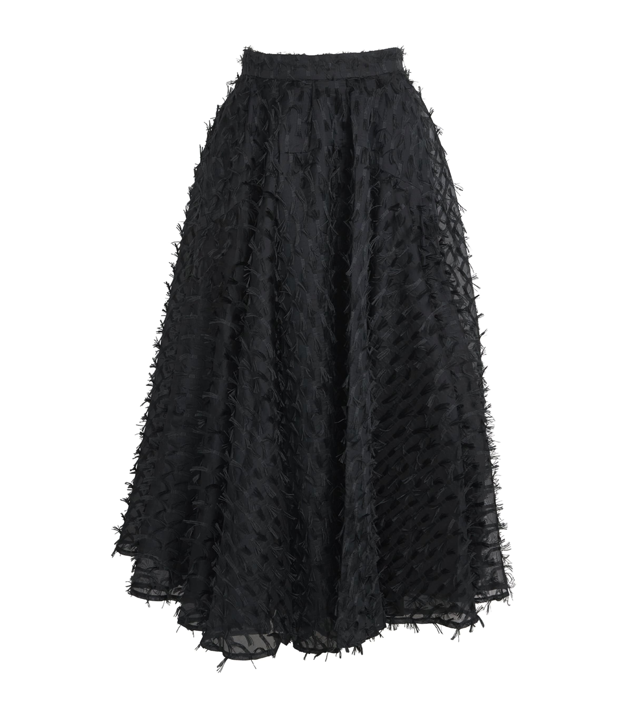Palmer Harding Organza Gentle Collide Midi Skirt In Black