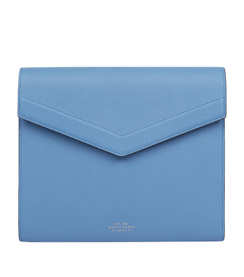 Leather Panama A5 Writing Folder NILE BLUE Image 1