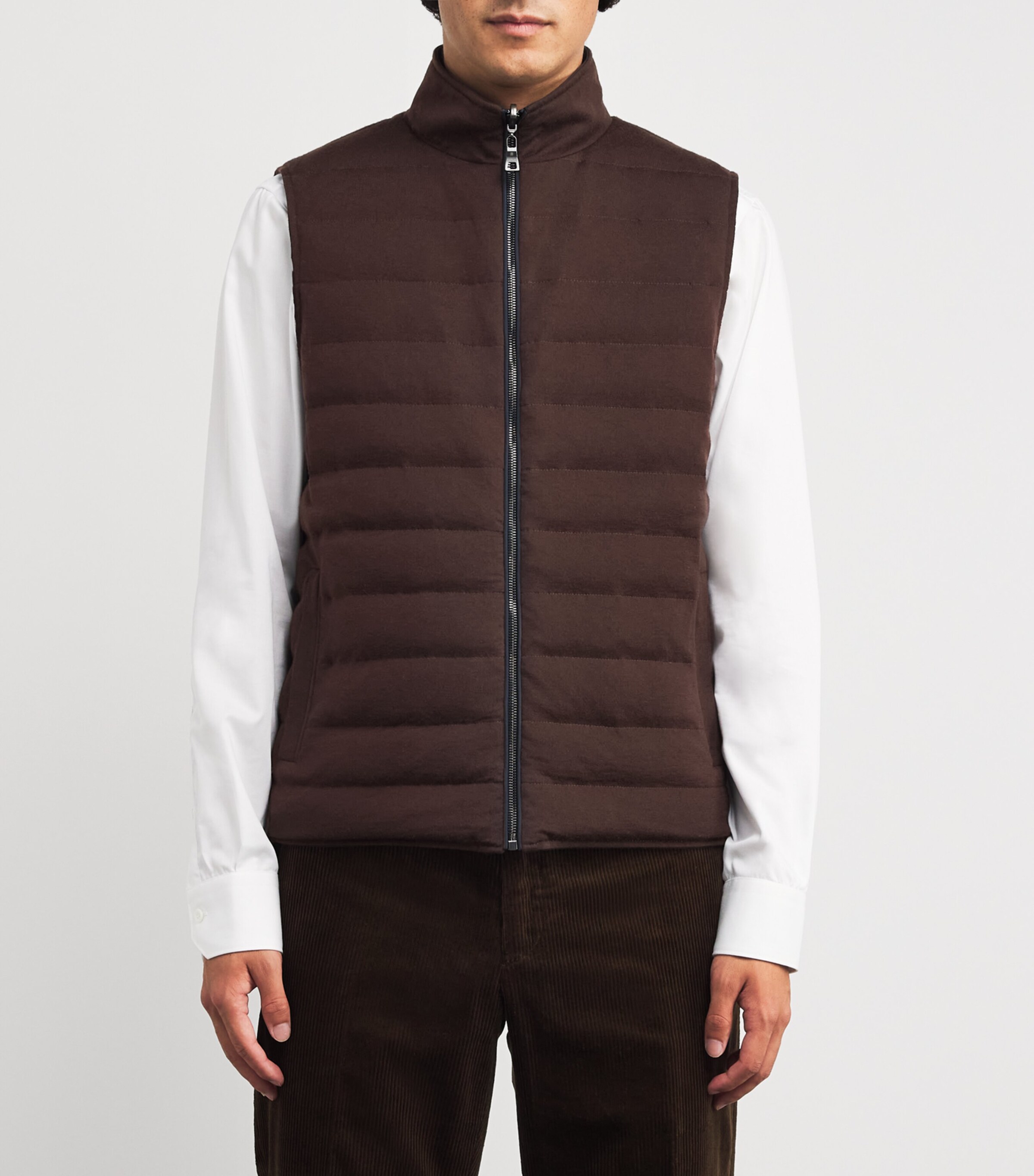 Fioroni Cashmere Navy Cashmere-Down Reversible Gilet Harrods US