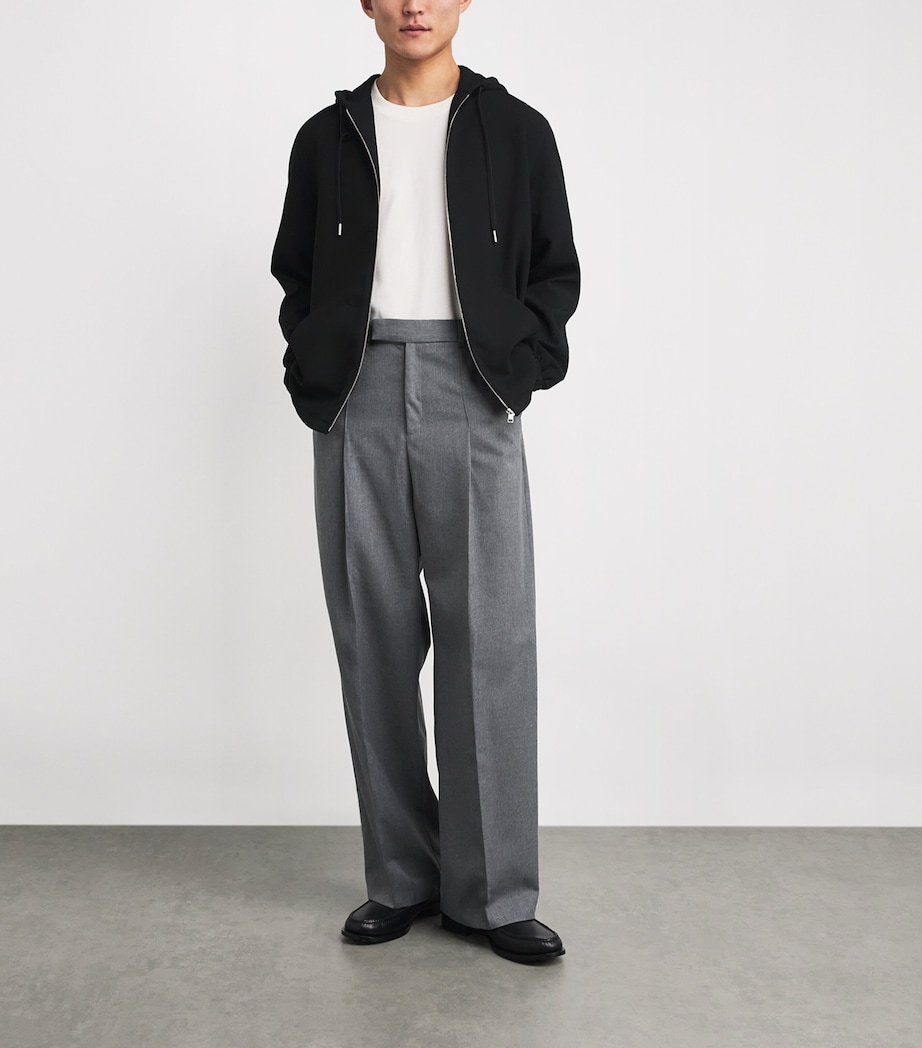 Zip-Up Hoodie BLACK Image 2