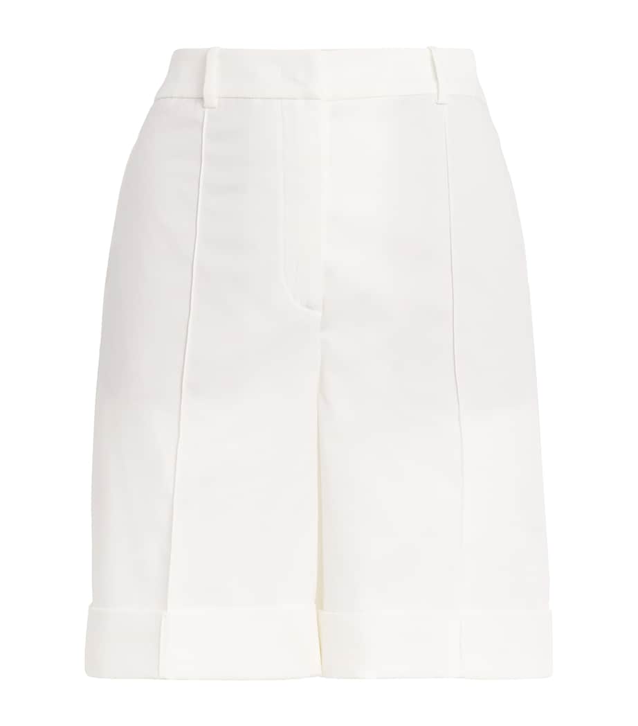 Cotton-Blend Darted Shorts BIANCO Image 1