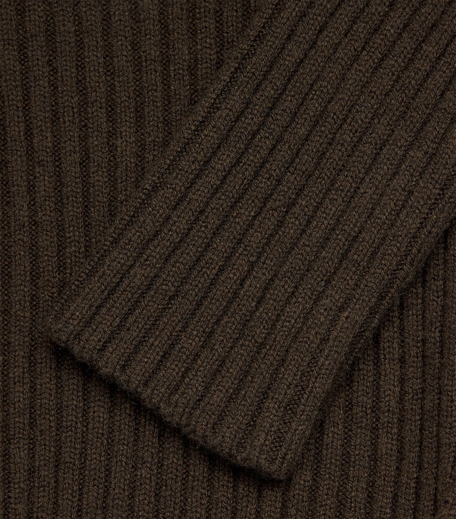 Wool-Blend Peplum Sweater MOSS GREEN Image 5