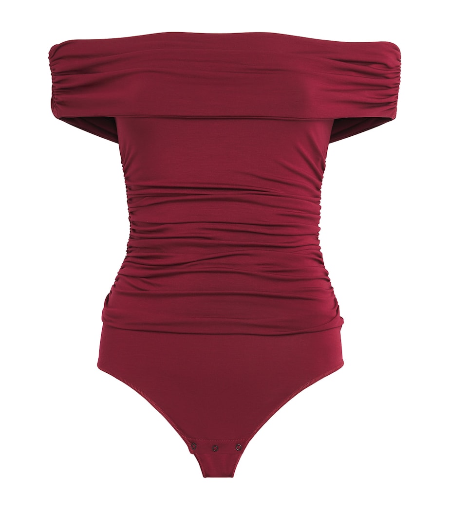 Buttercup Thong Bodysuit BURGUNDY Image 1
