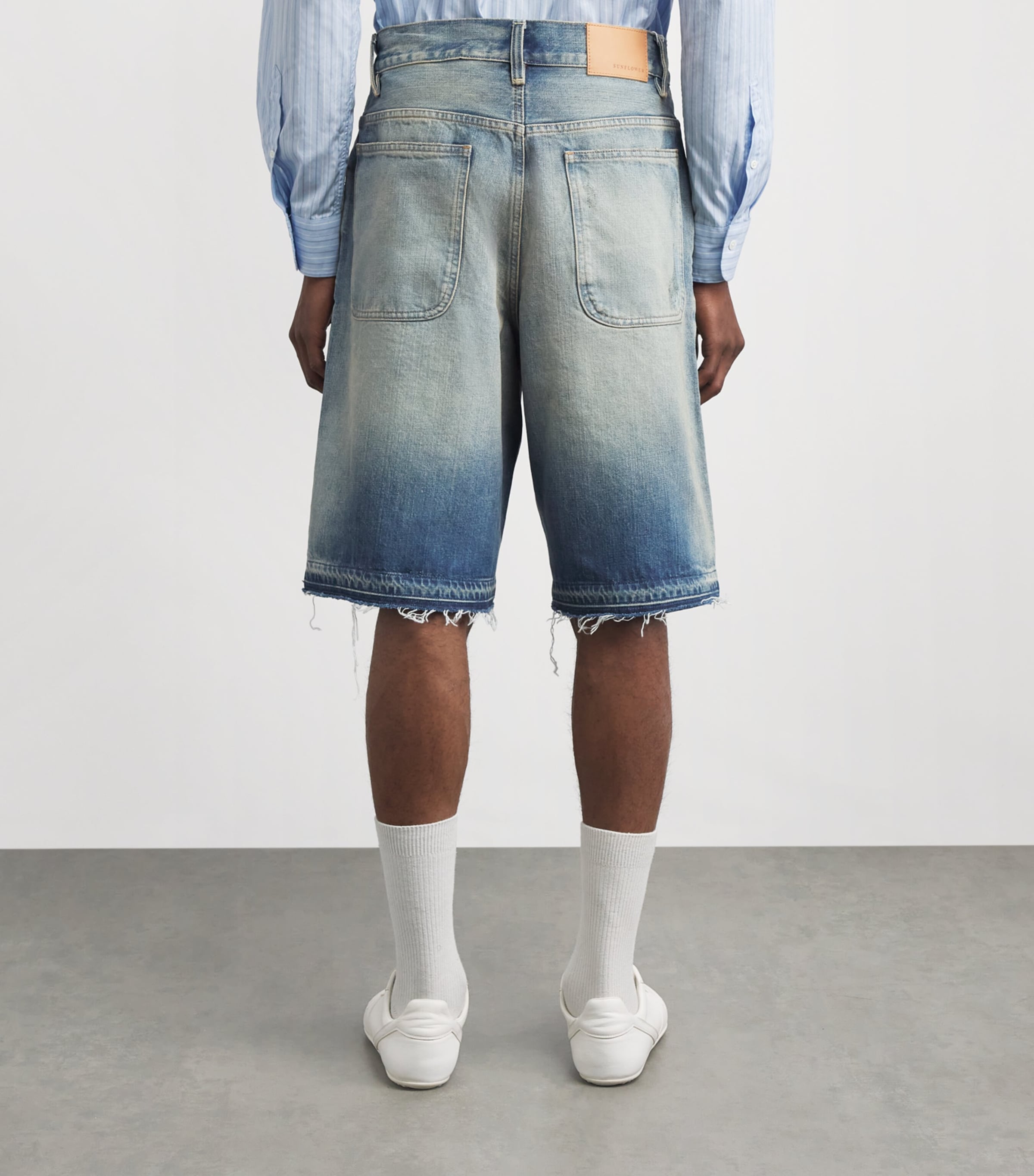Sunflower Mens Distressed Denim Shorts Denim Image 5