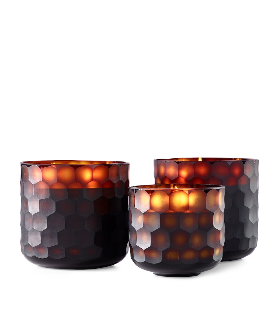 Large Zanzibar Circle Candle AMBER Image 2