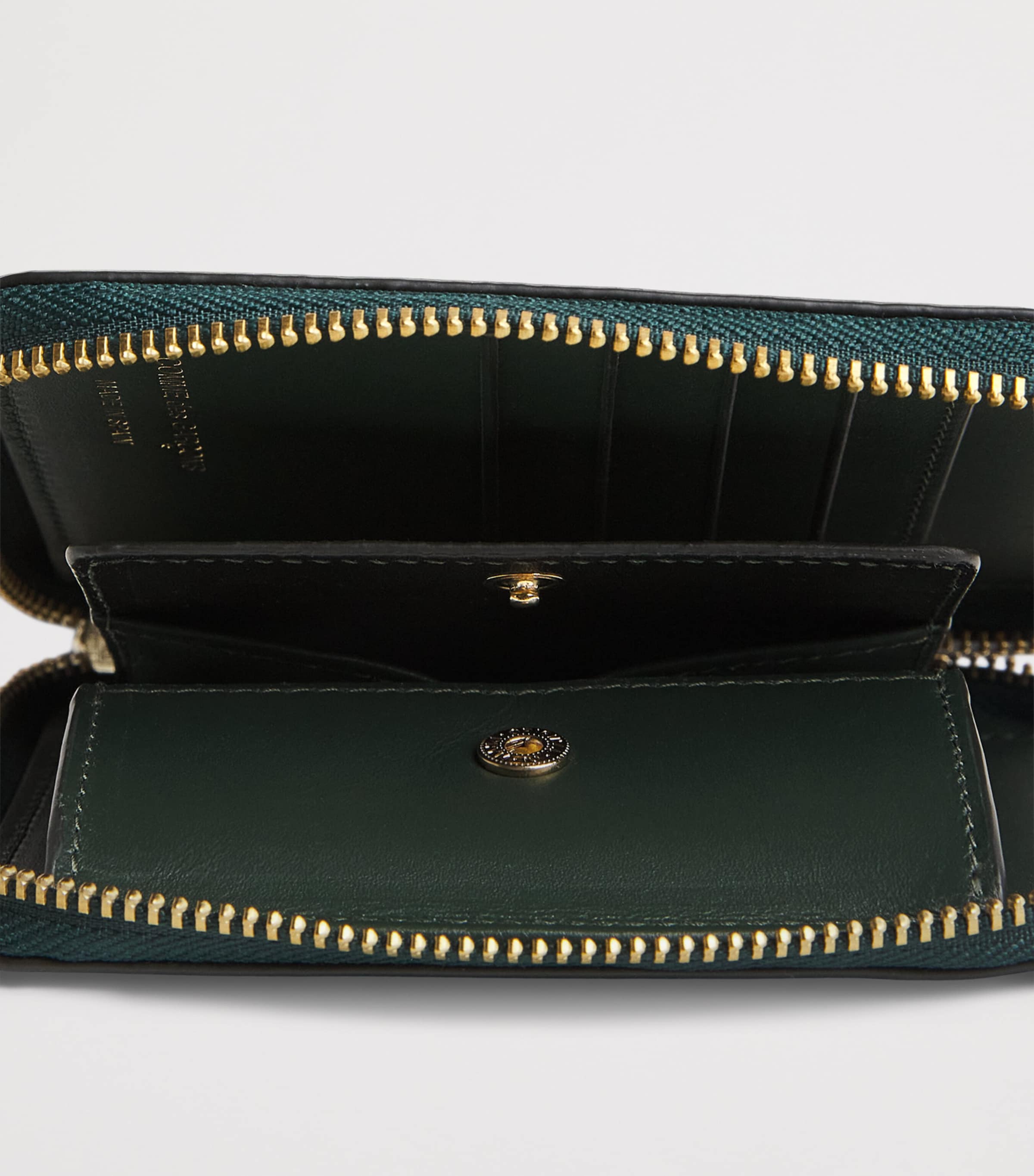 Comme Des Garçons Wallet Small Leather Pouch Bottle Green Image 2