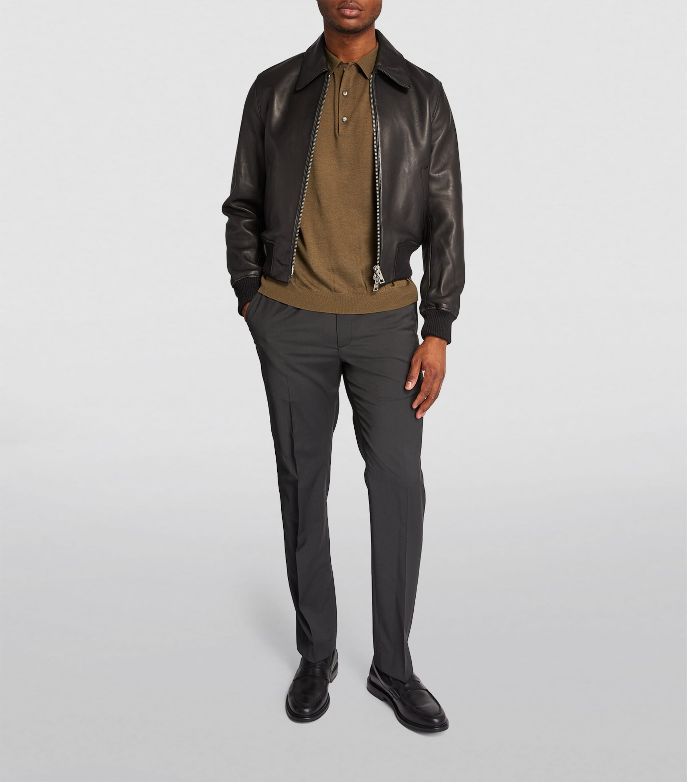 Wool-Blend Trousers BLACK Image 2