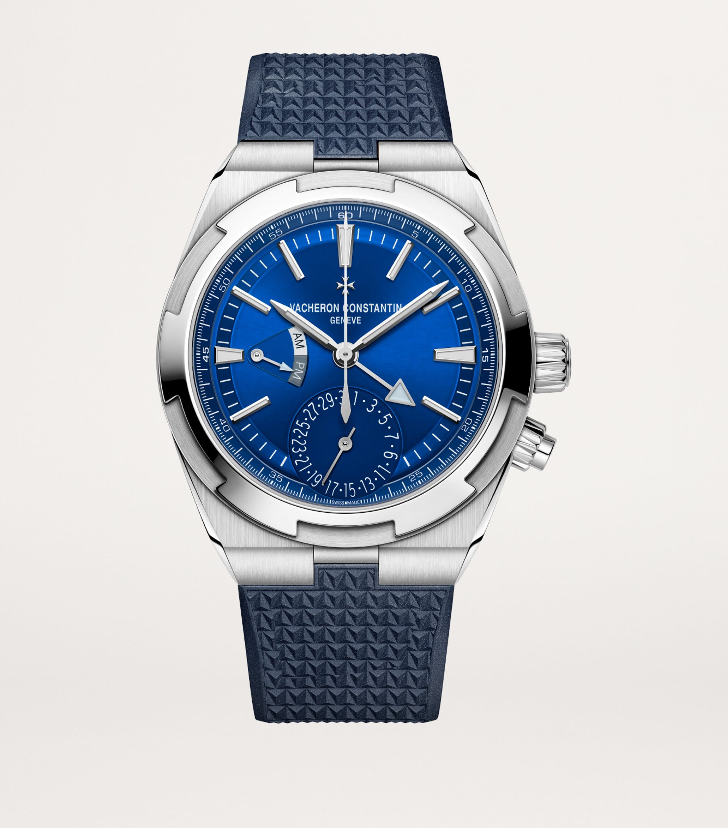 Vacheron Constantin Stainless Steel Overseas Dual Time Watch 41mm Blue Image 5