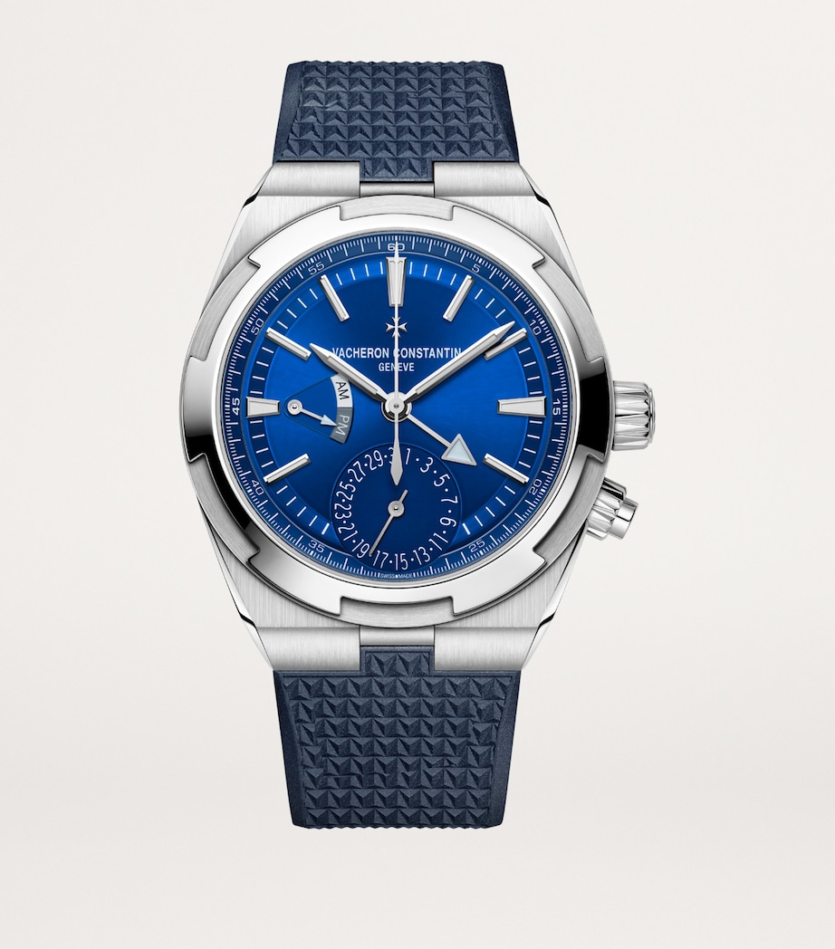 Vacheron Constantin Stainless Steel Overseas Dual Time Watch 41mm Blue Image 5